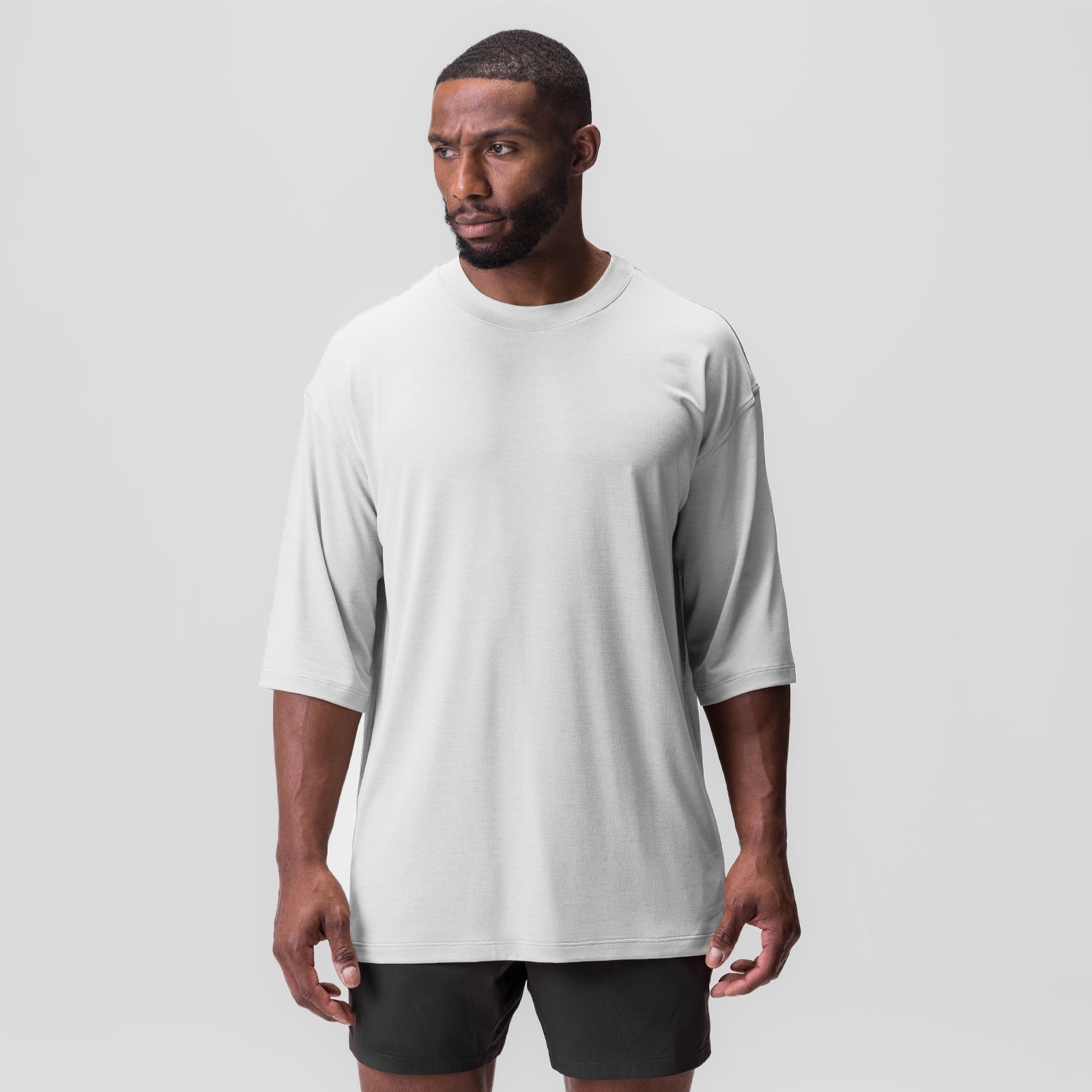 0841. 3D-Lite® 2.0 3/4-Sleeve Oversized Tee White "OTWR" | ASRV on sale