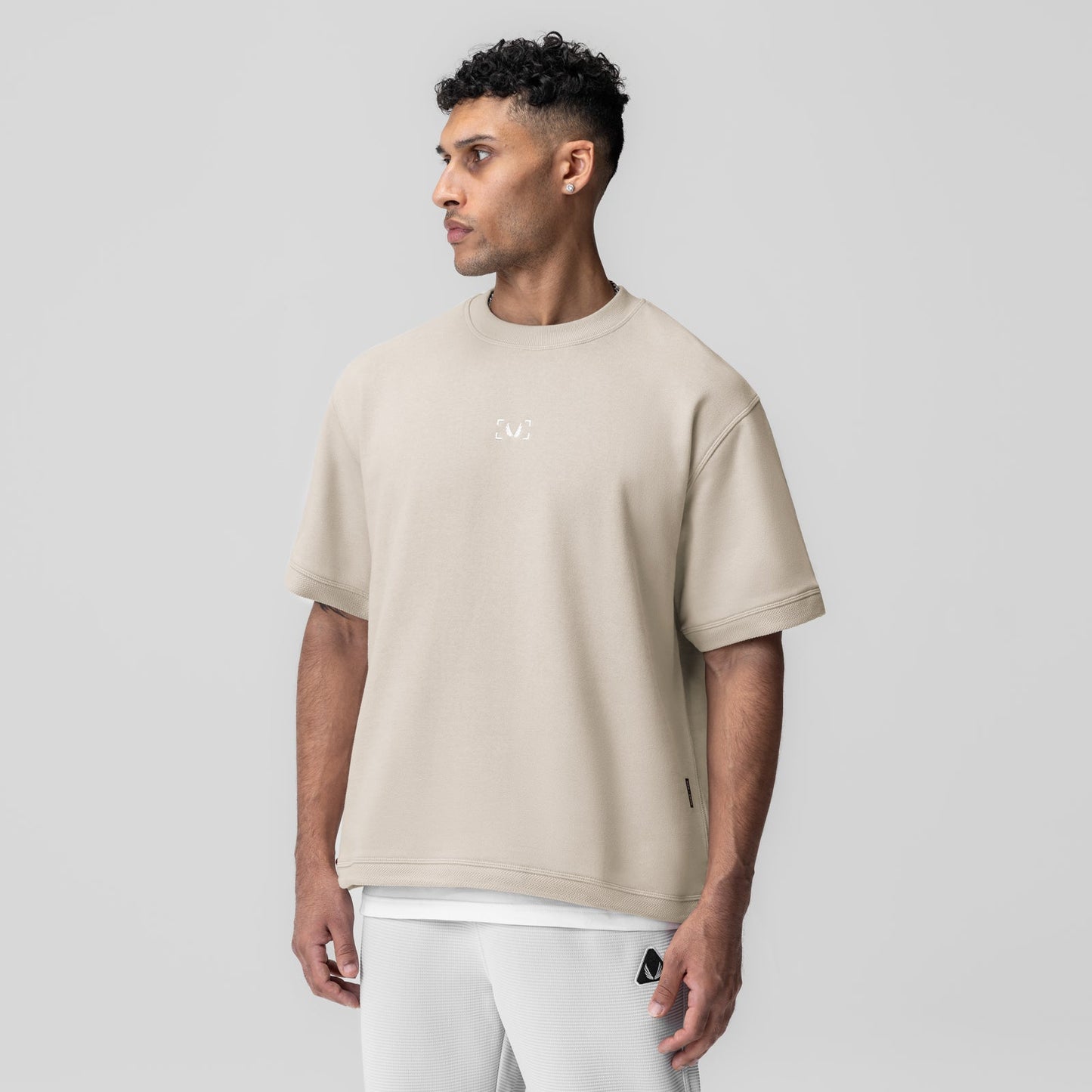 1026. Herringbone Terry Oversized Cinch Tee Chai | ASRV for sale