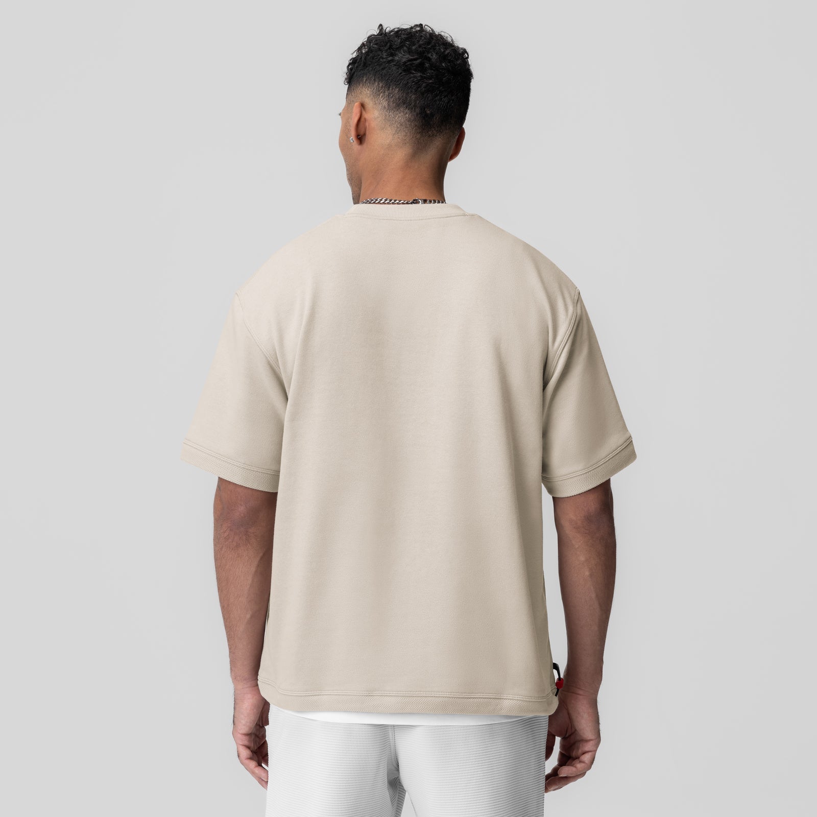 1026. Herringbone Terry Oversized Cinch Tee Chai | ASRV for sale
