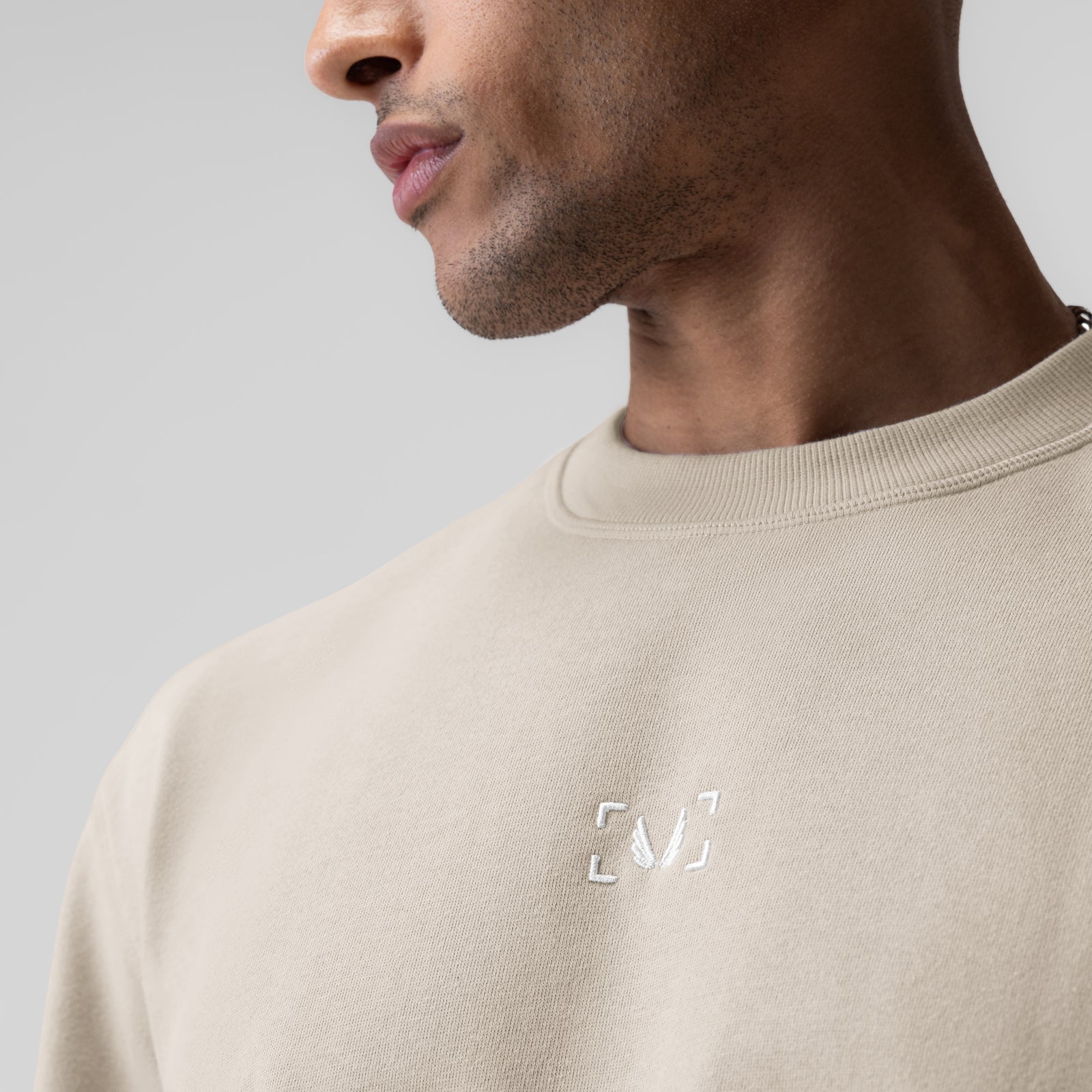 1026. Herringbone Terry Oversized Cinch Tee Chai | ASRV for sale