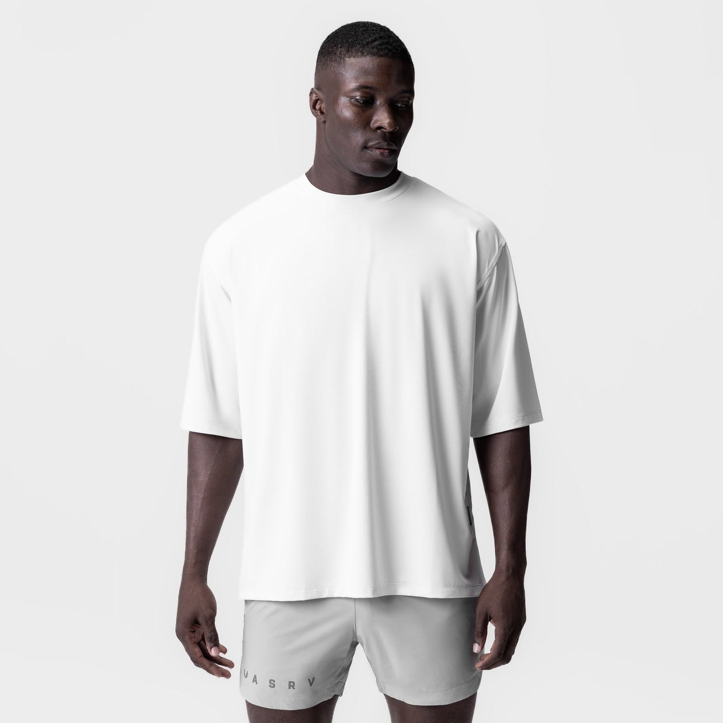 0841. 3D-Lite® 2.0 Lycra® 3/4-Sleeve Oversized Tee White "OTWR" | ASRV Online