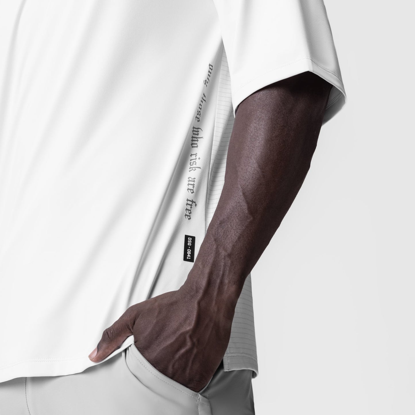 0841. 3D-Lite® 2.0 Lycra® 3/4-Sleeve Oversized Tee White "OTWR" | ASRV Online