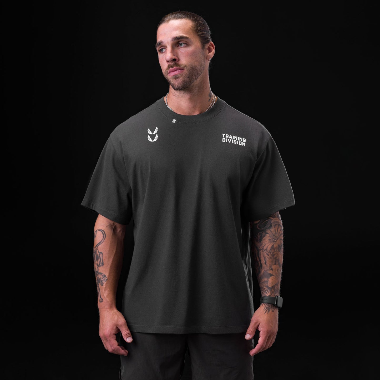 0797. Tech Essential™ Relaxed Tee Space Grey "TD" | ASRV on sale