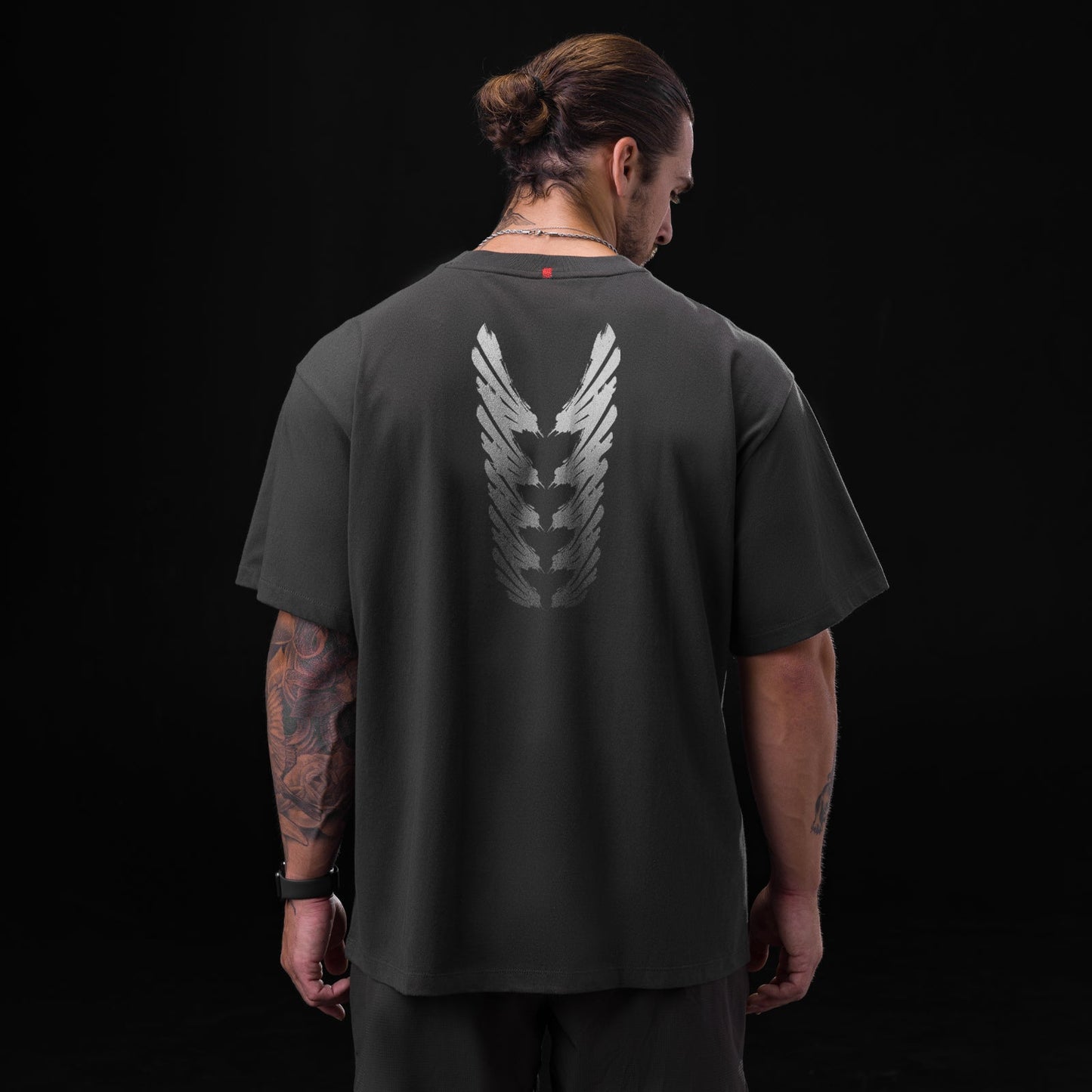 0797. Tech Essential™ Relaxed Tee Space Grey "Brush Stroke" | ASRV discount