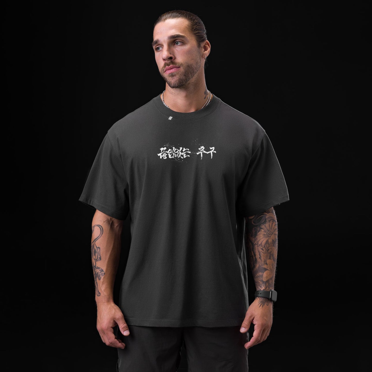 0797. Tech Essential™ Relaxed Tee Space Grey "Brush Stroke" | ASRV discount