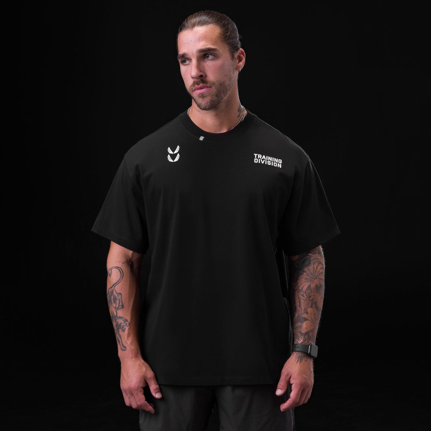 0797. Tech Essential™ Relaxed Tee Black "TD" | ASRV Online