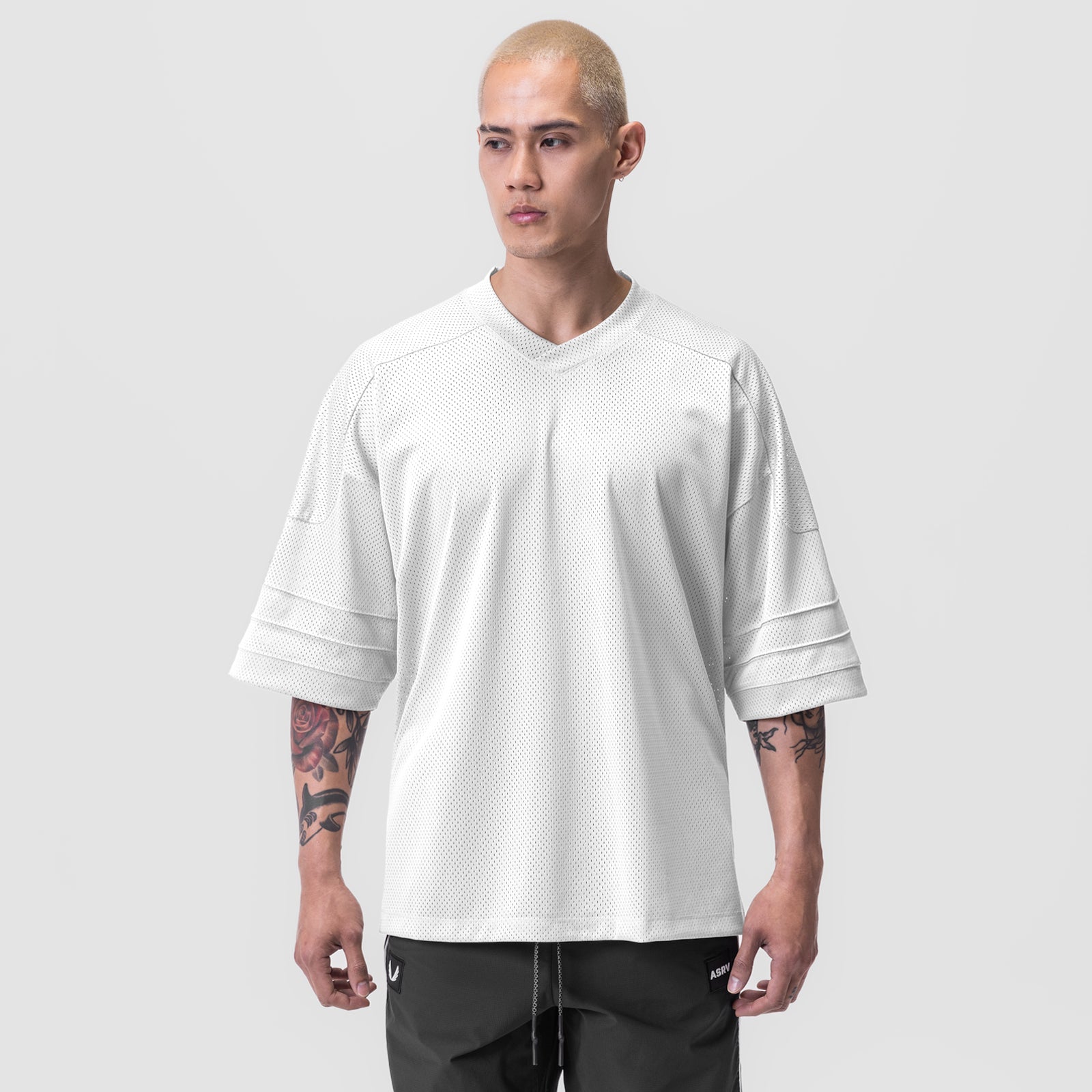 0772. SilverPlus™ Mesh Oversized Jersey White | ASRV sale
