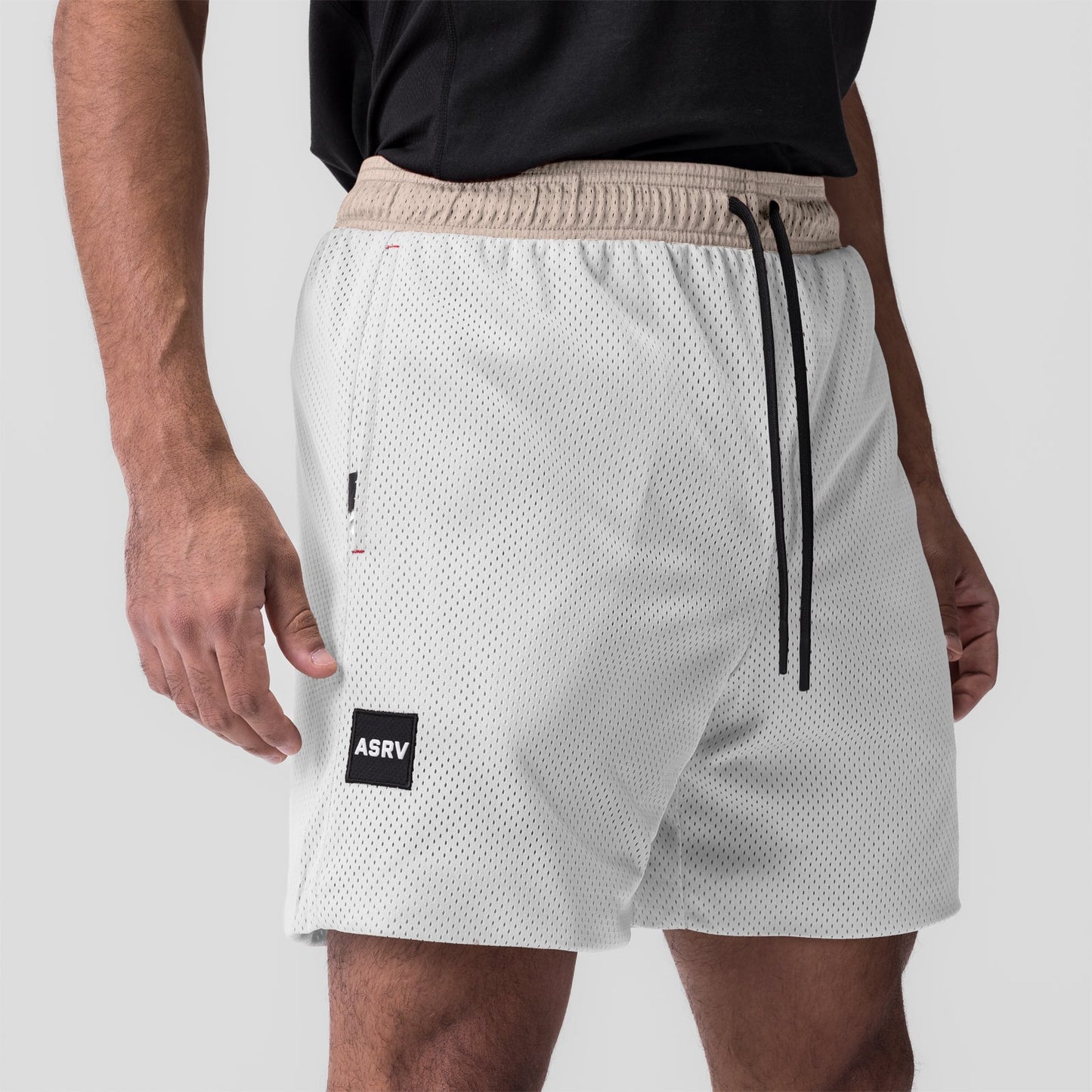 0795. SilverPlus™ Mesh Reversible Short Beige/White | ASRV Discount