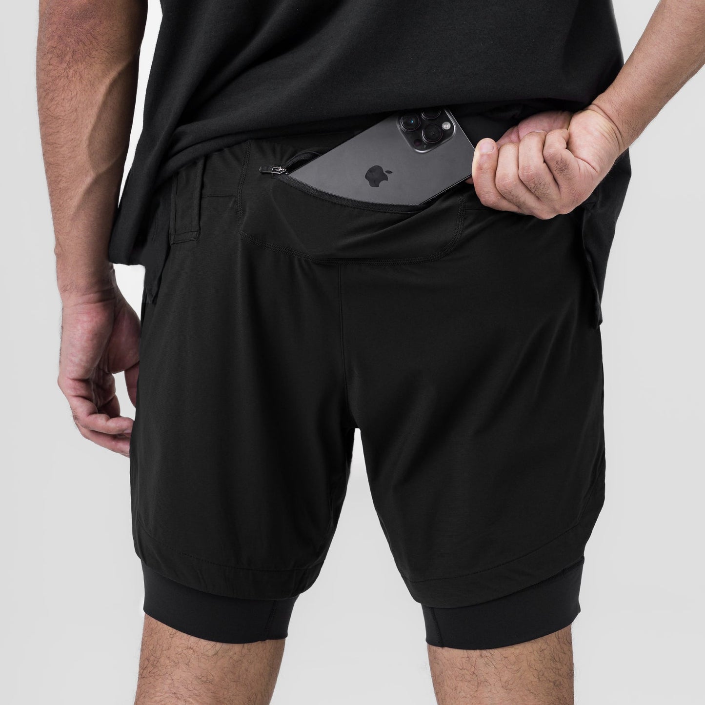 0866. Tetra-Lite® 7" Liner Short Black "ASRV"/Black | ASRV sale