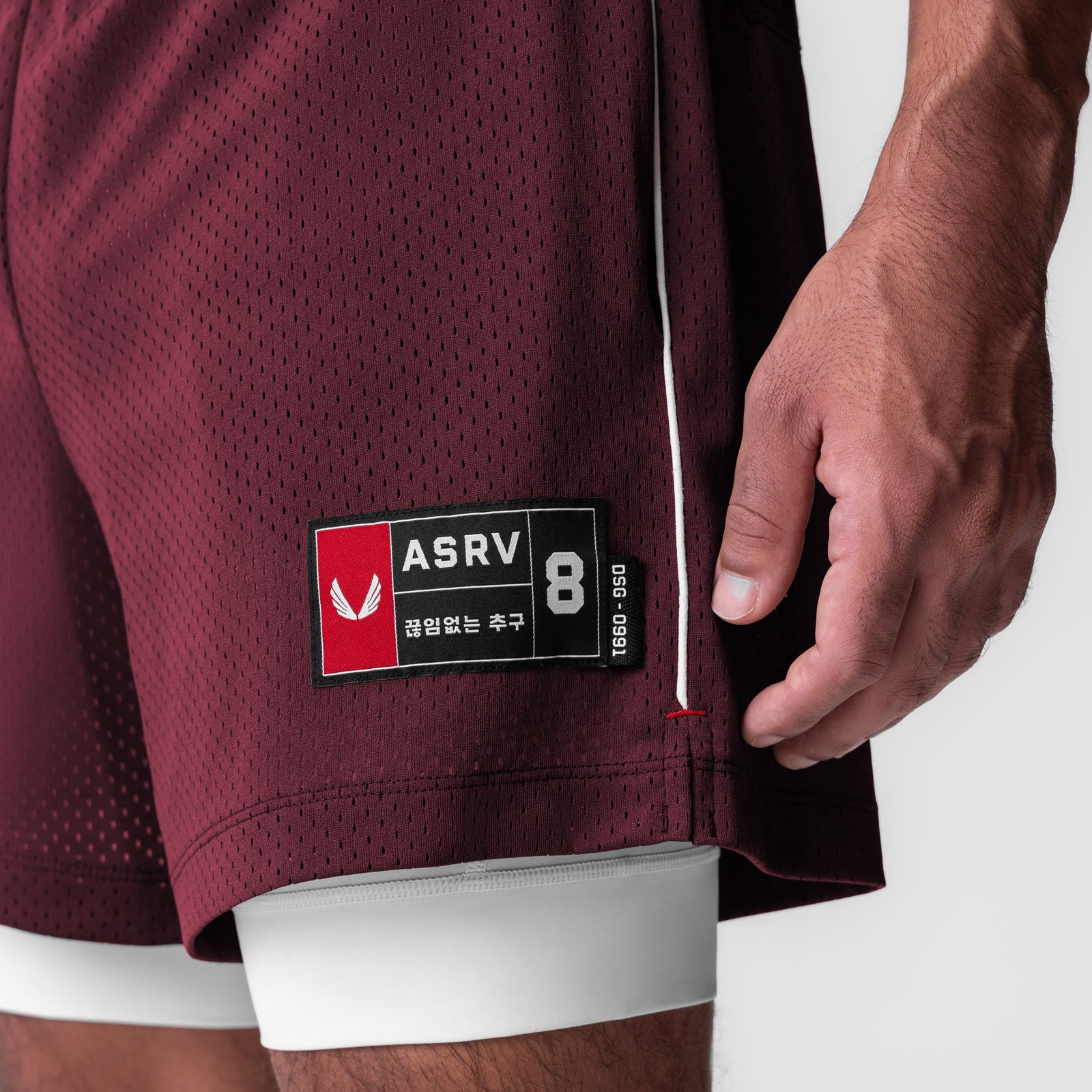 0991. Ion-Mesh 5" Liner Short Crimson | ASRV on sale