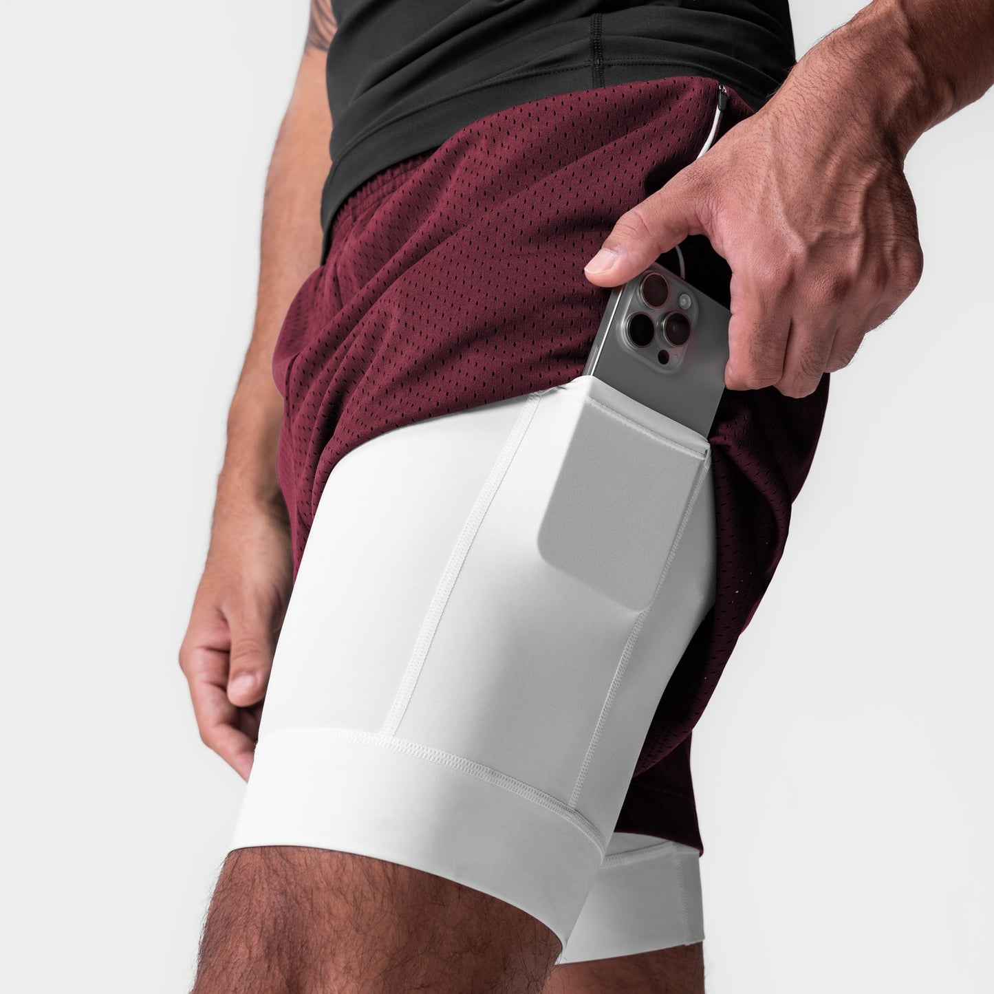 0991. Ion-Mesh 5" Liner Short Crimson | ASRV on sale