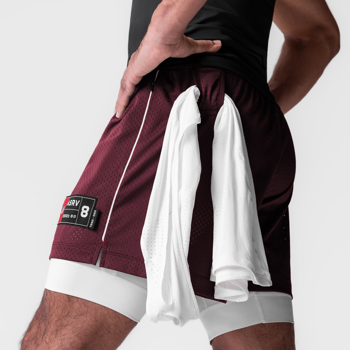 0991. Ion-Mesh 5" Liner Short Crimson | ASRV on sale