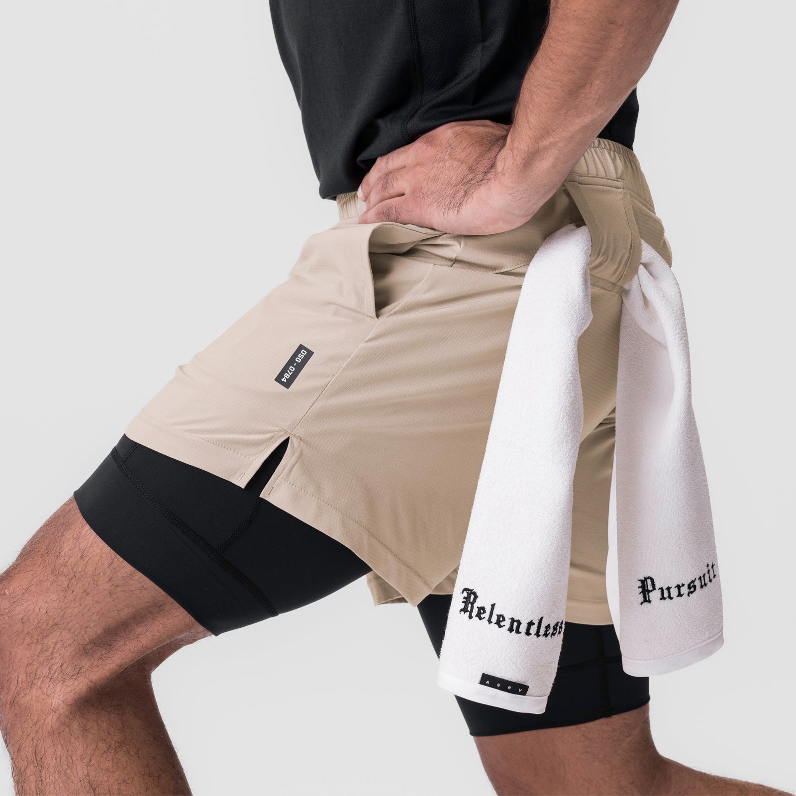 0784. Ultralite™ 6" Liner Short Beige/Black | ASRV discount