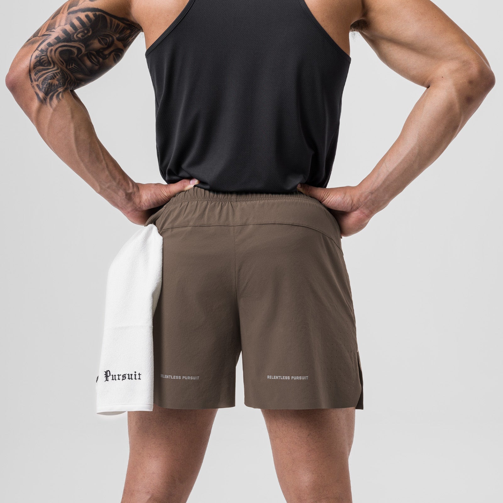 0737. Ripstop 6" Perforated Short Deep Taupe | ASRV Online