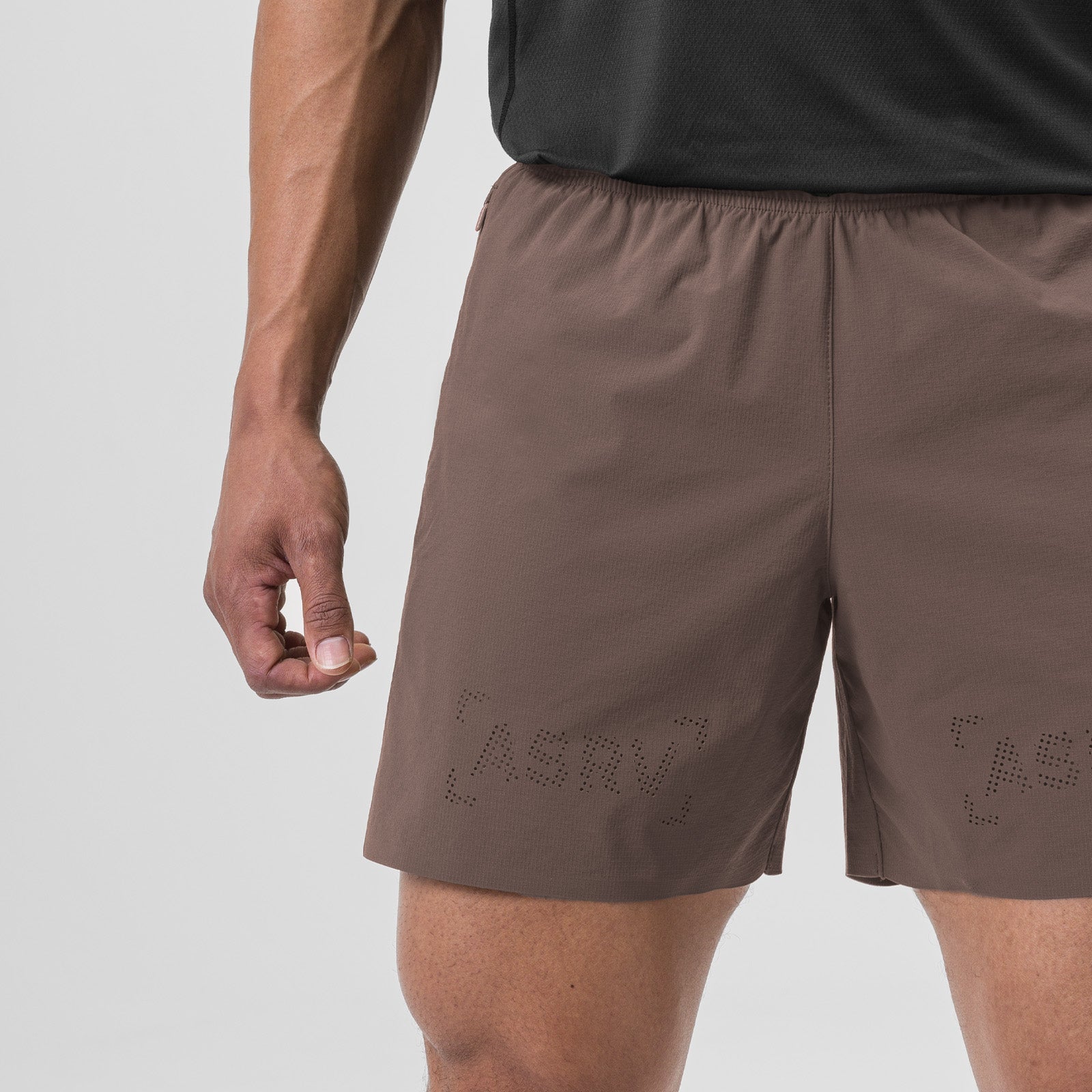 0737. Ripstop 6" Perforated Short Deep Taupe | ASRV Online
