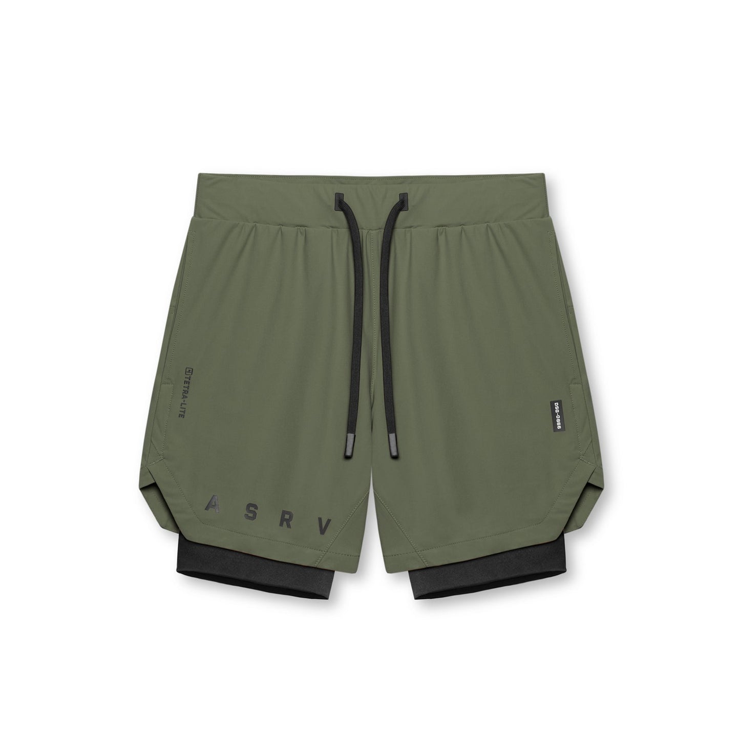0866. Tetra-Lite® 7" Liner Short Olive "ASRV"/Black | ASRV Discount