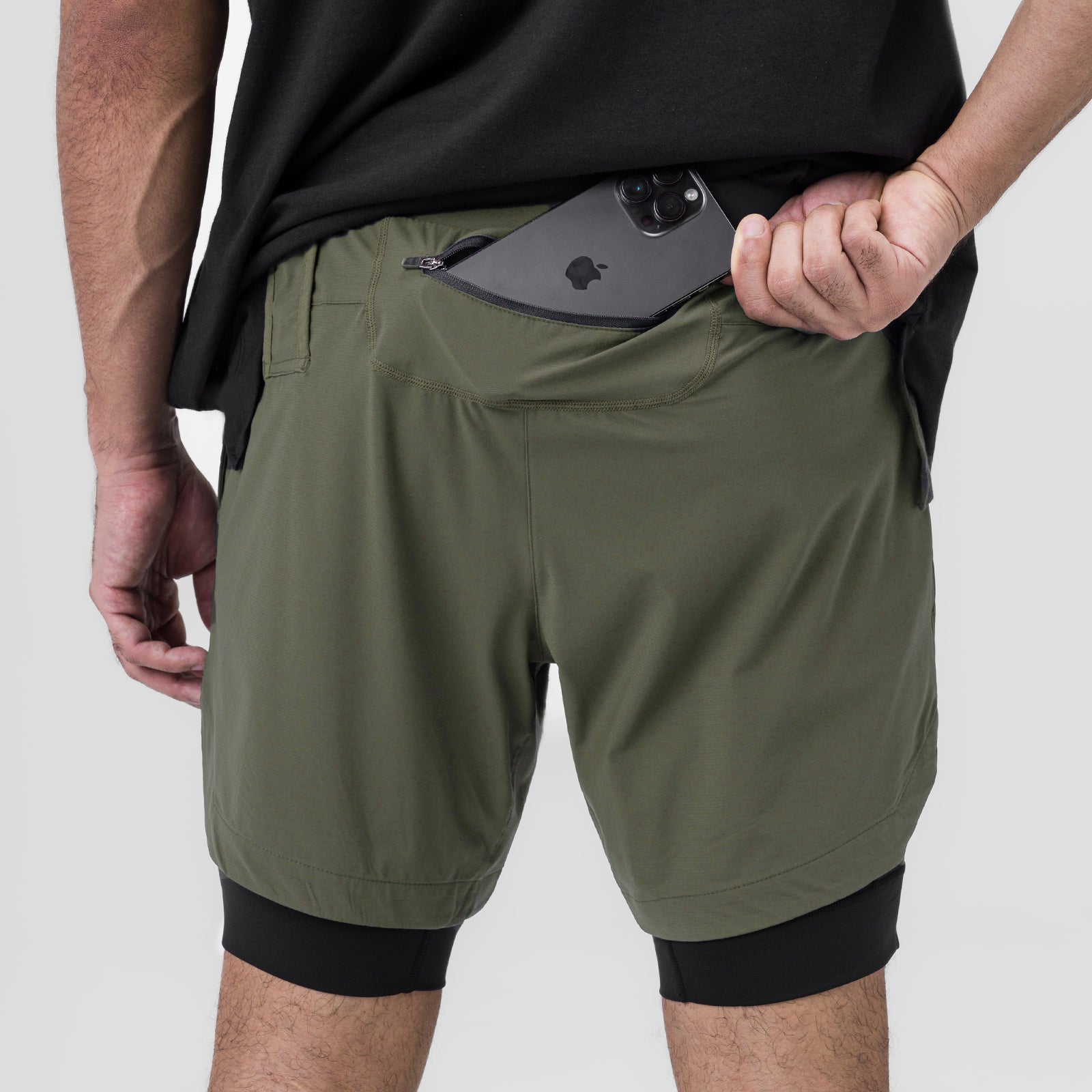 0866. Tetra-Lite® 7" Liner Short Olive "ASRV"/Black | ASRV Discount