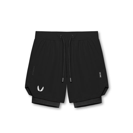 0866. Tetra-Lite® 7" Liner Short Black/Black/ White "Wings" | ASRV US