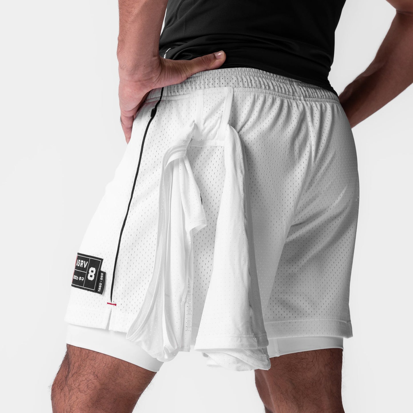 0991. Ion-Mesh 5" Liner Short White | ASRV for sale