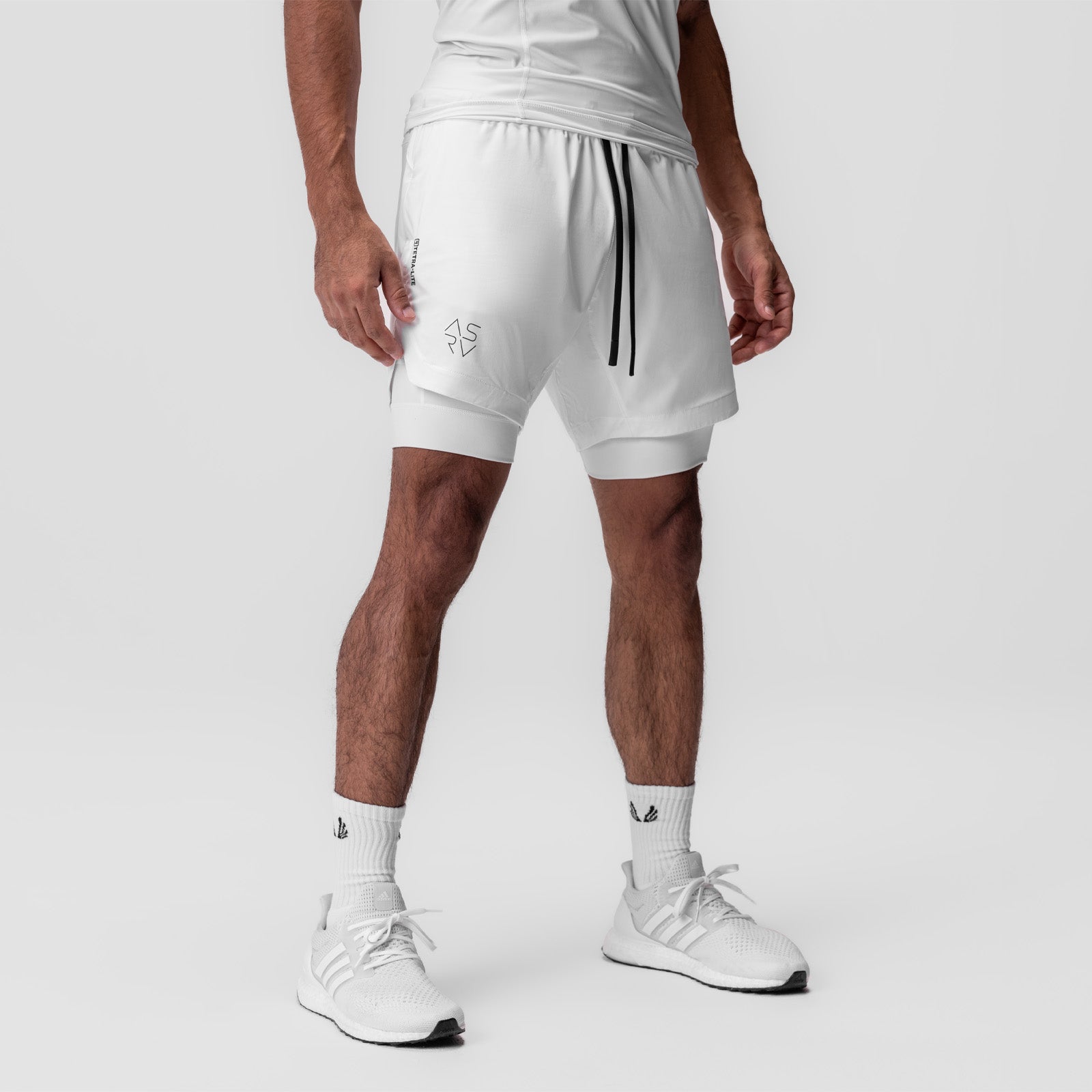 0866. Tetra-Lite® 7" Liner Short White "Cyber"/White | ASRV Discount