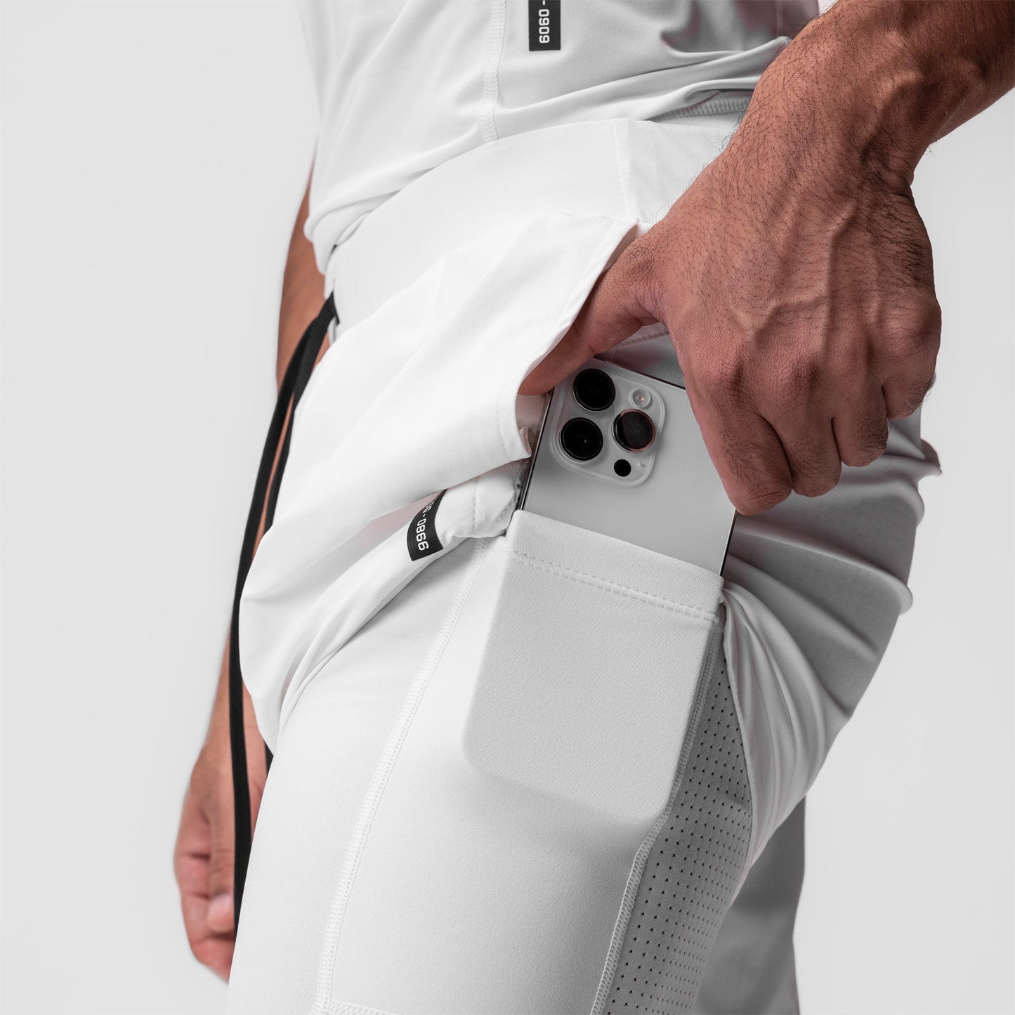 0866. Tetra-Lite® 7" Liner Short White "Cyber"/White | ASRV Discount