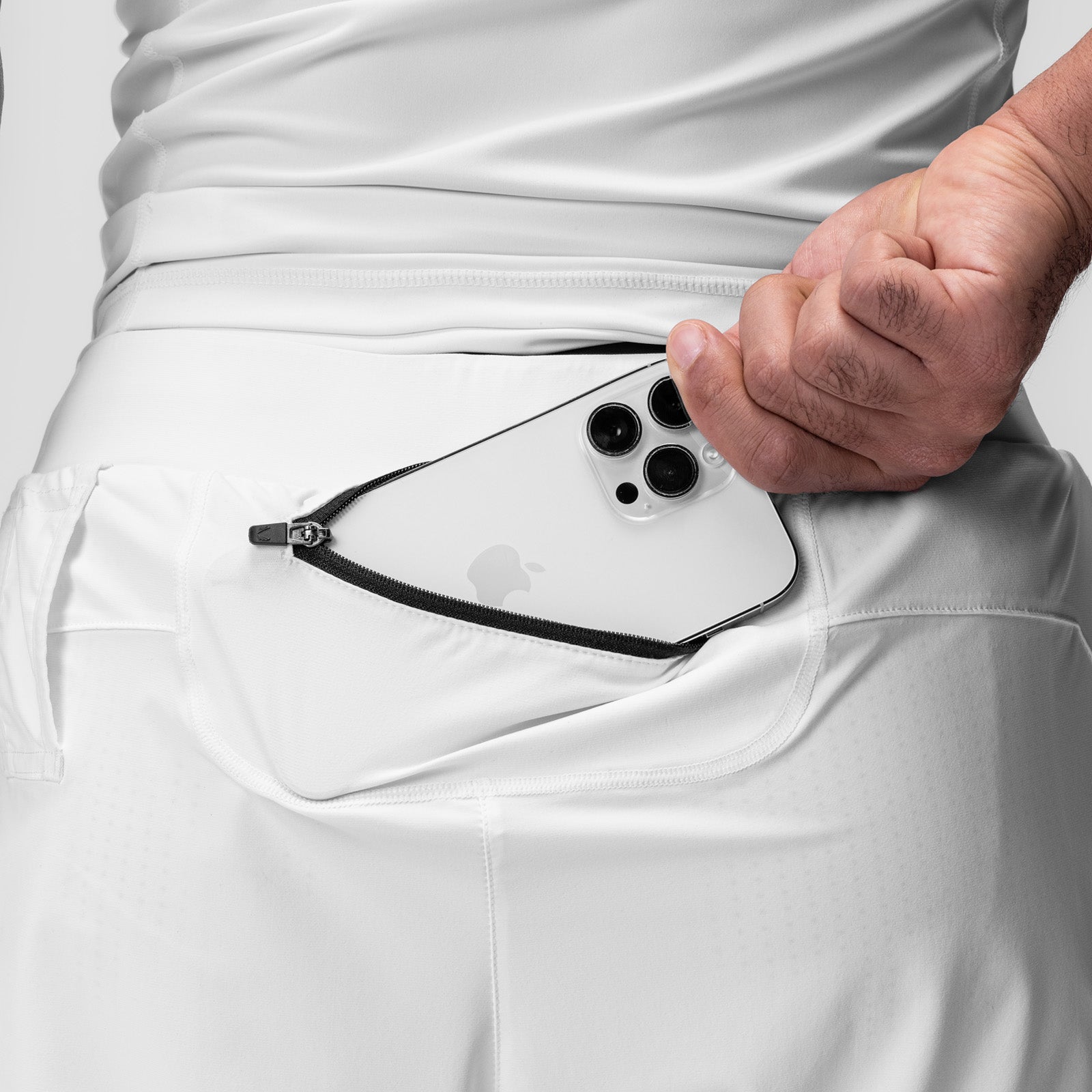 0866. Tetra-Lite® 7" Liner Short White "Cyber"/White | ASRV Discount