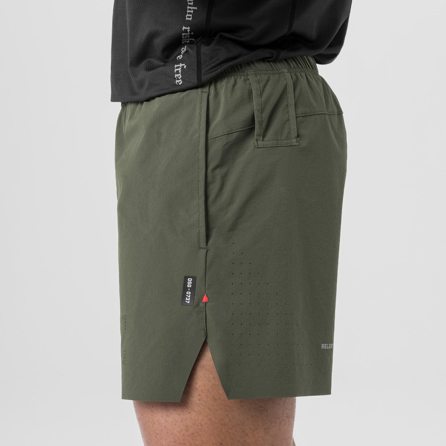 0737. Ripstop 6" Perforated Short Olive | ASRV for sale