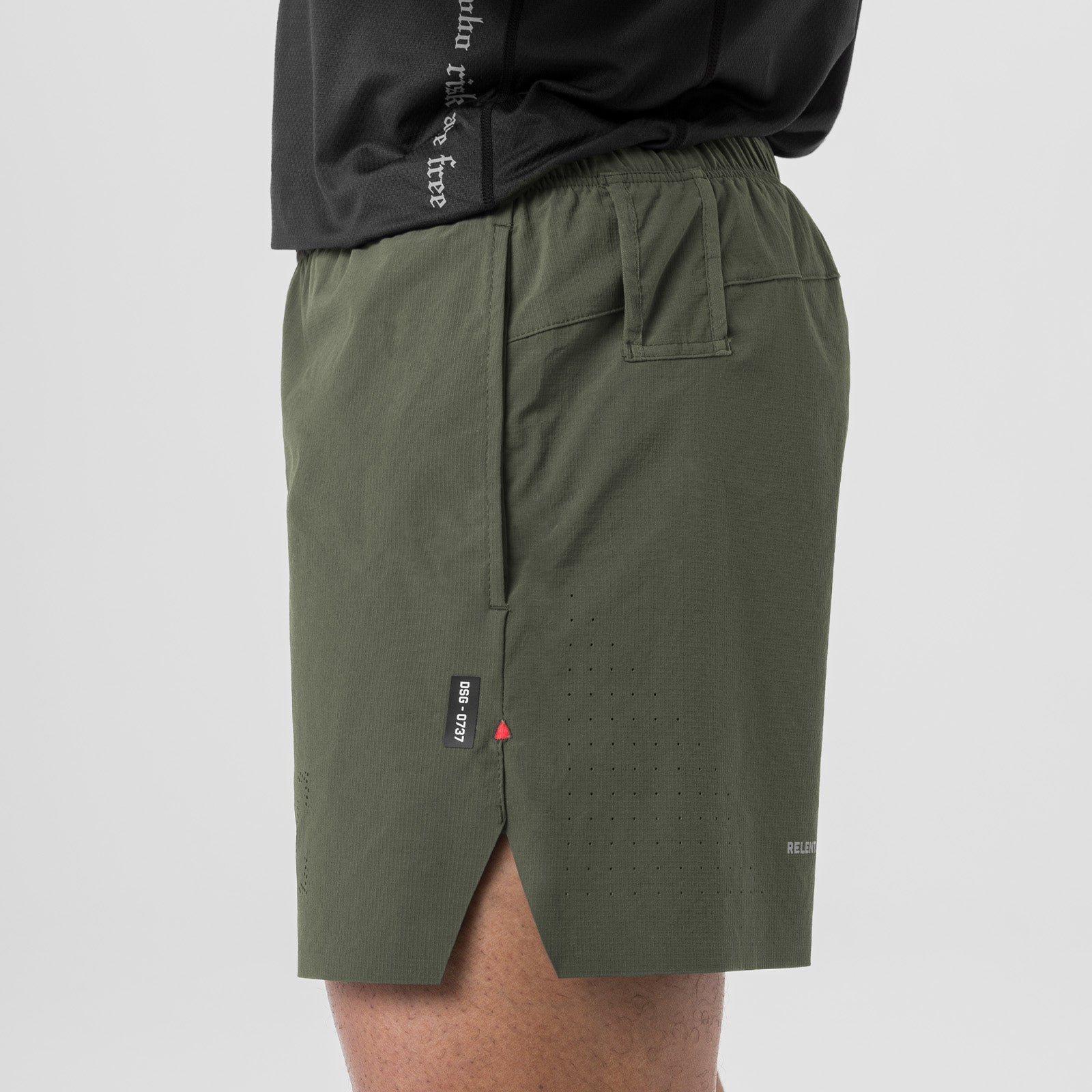 0737. Ripstop 6" Perforated Short Olive | ASRV for sale