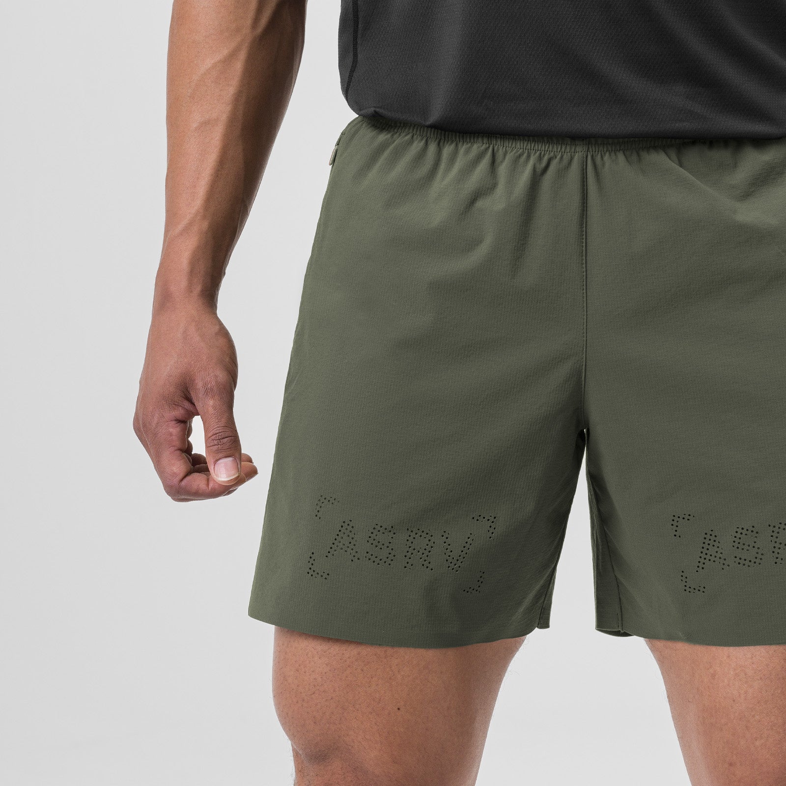 0737. Ripstop 6" Perforated Short Olive | ASRV for sale