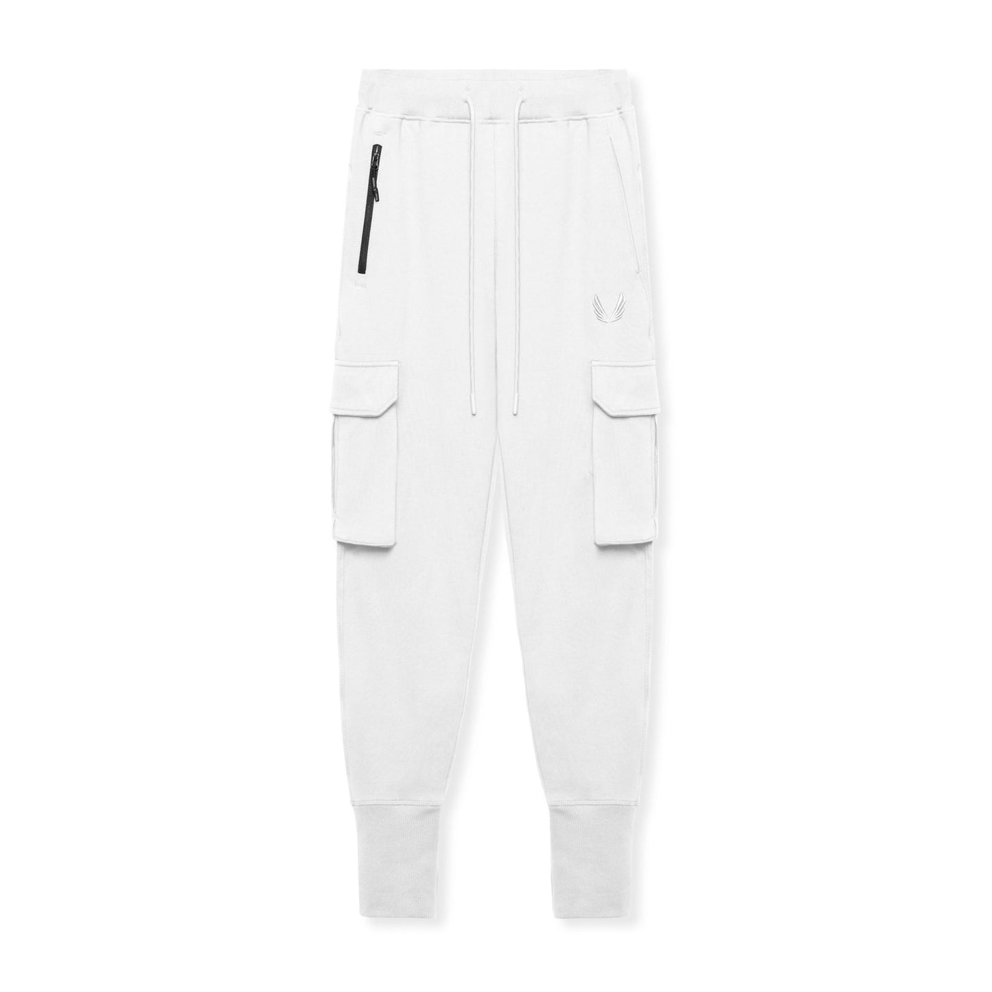 0654. Tech-Terry™ Cargo High Rib Jogger White | ASRV Online
