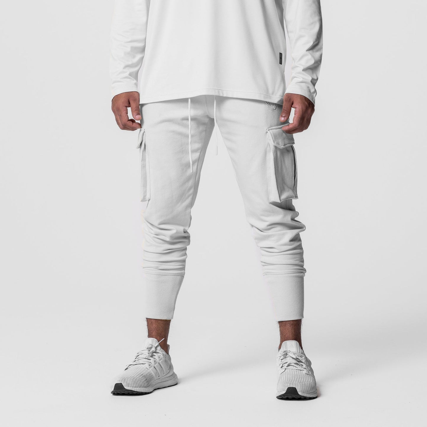 0654. Tech-Terry™ Cargo High Rib Jogger White | ASRV Online