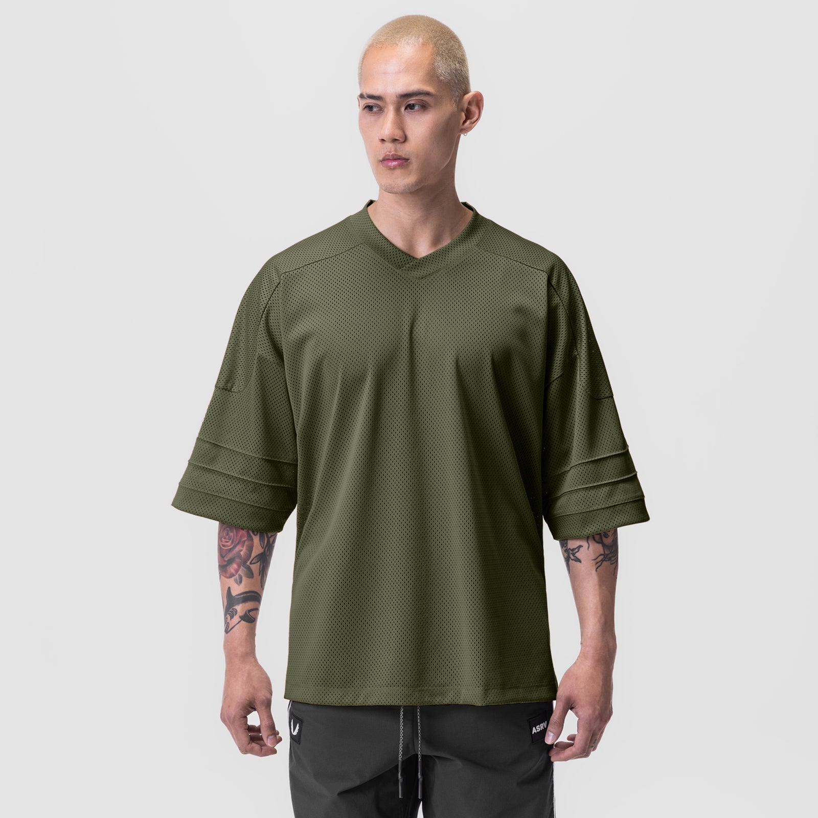 0772. SilverPlus™ Mesh Oversized Jersey Olive | ASRV Discount