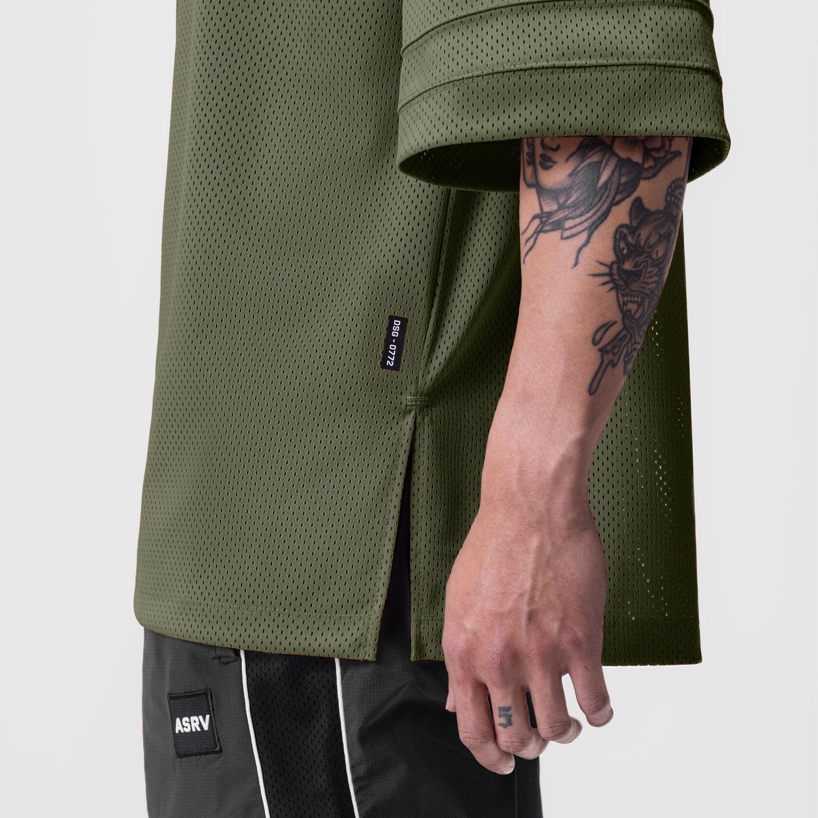 0772. SilverPlus™ Mesh Oversized Jersey Olive | ASRV Discount