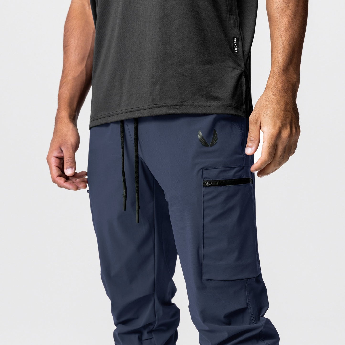 0827. Tetra-Lite® Inlay Pocket High Rib Jogger Navy | ASRV Discount