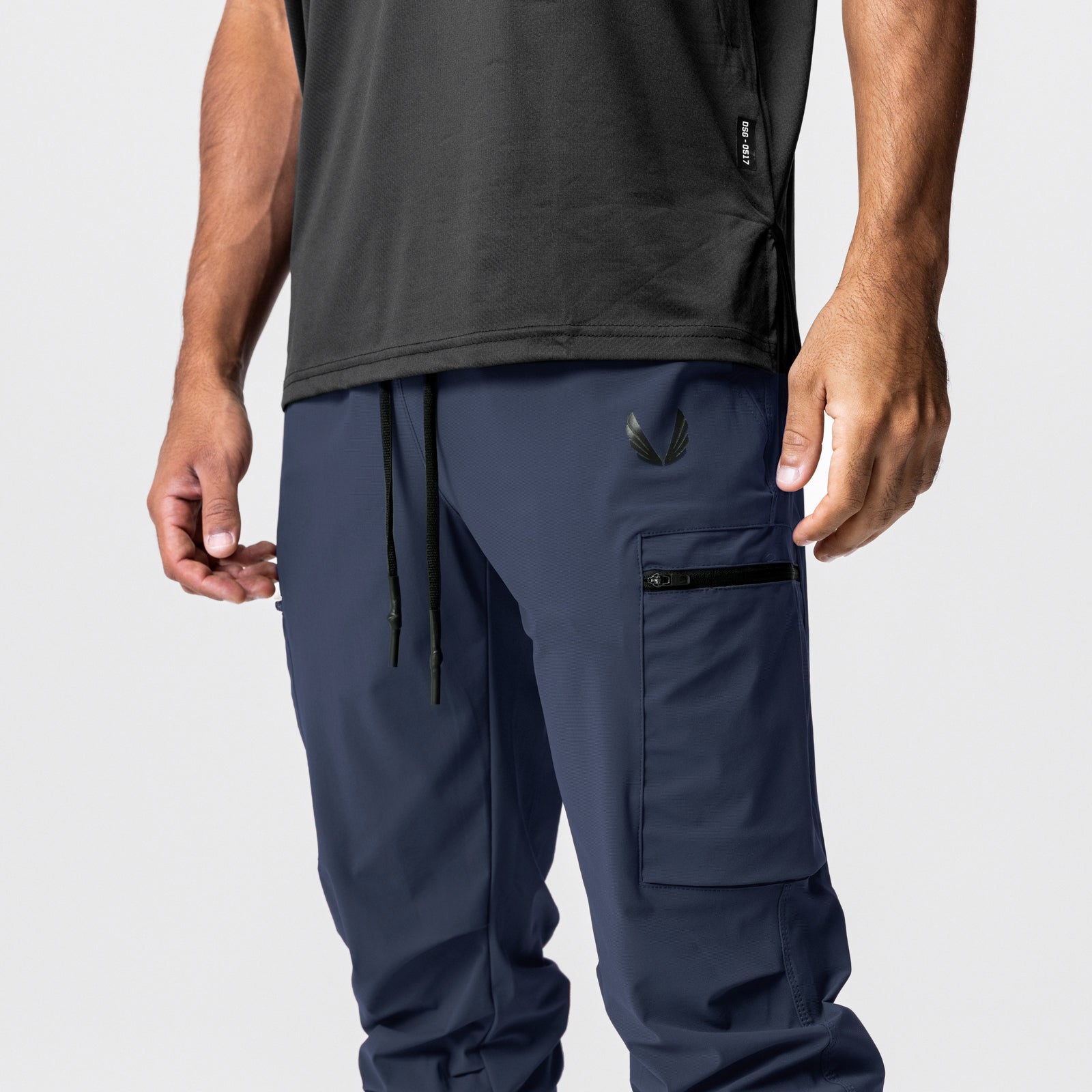 0827. Tetra-Lite® Inlay Pocket High Rib Jogger Navy | ASRV Discount