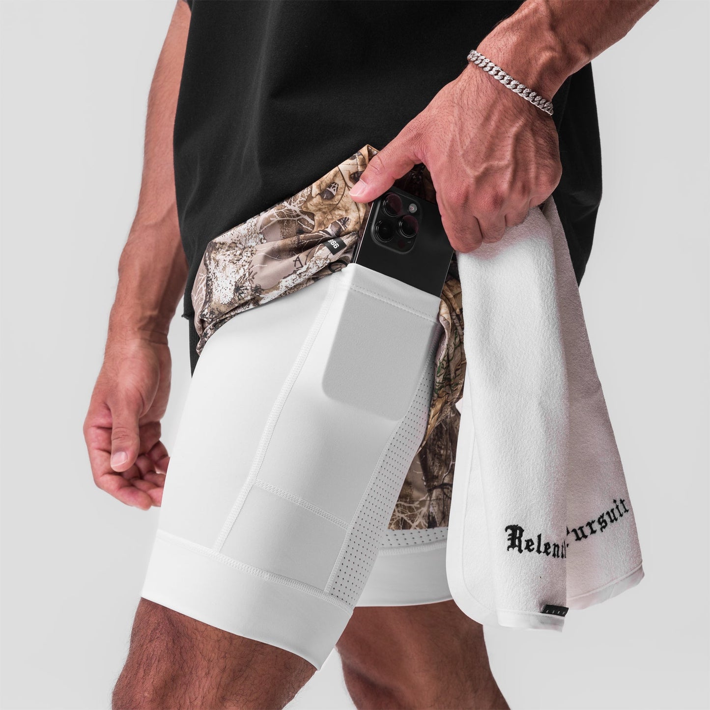 0866. Tetra-Lite® 7" Liner Short Realtree® Camo / White / White "Win | ASRV for sale