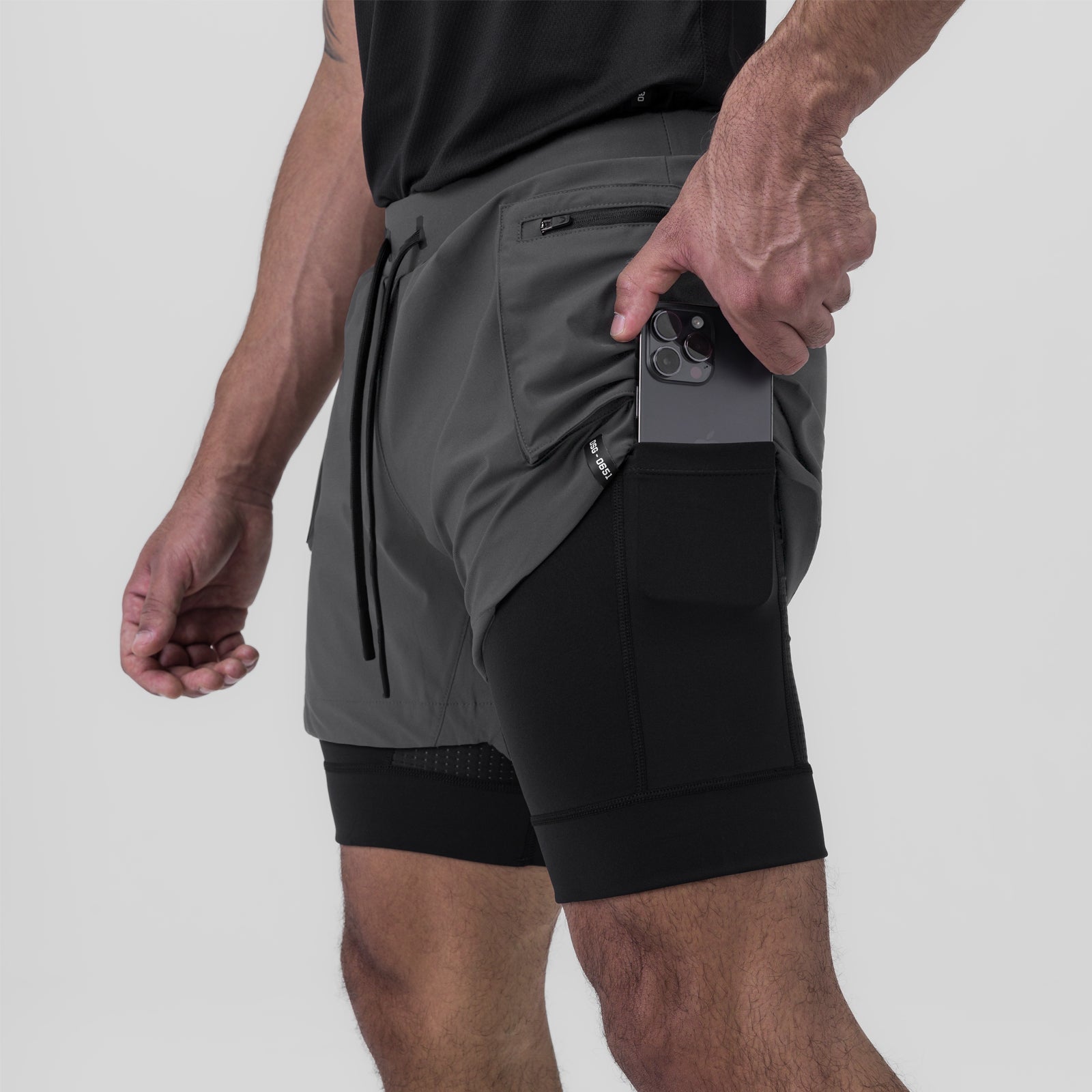 0651. Tetra-Lite® 5" Liner Cargo Short Space Grey | ASRV Online