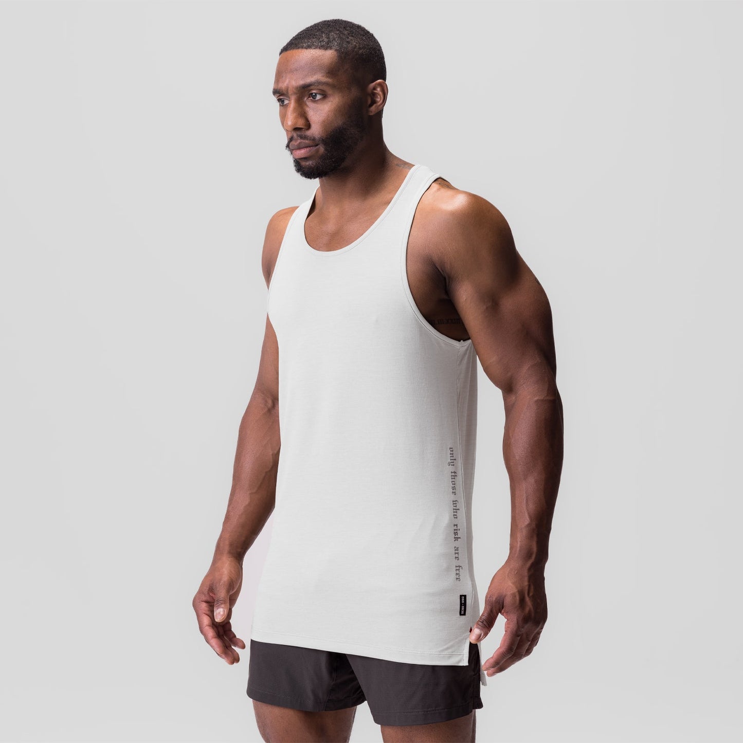 0835. 3D-Lite® 2.0 Drop Hem Tank White "OTWR" | ASRV sale