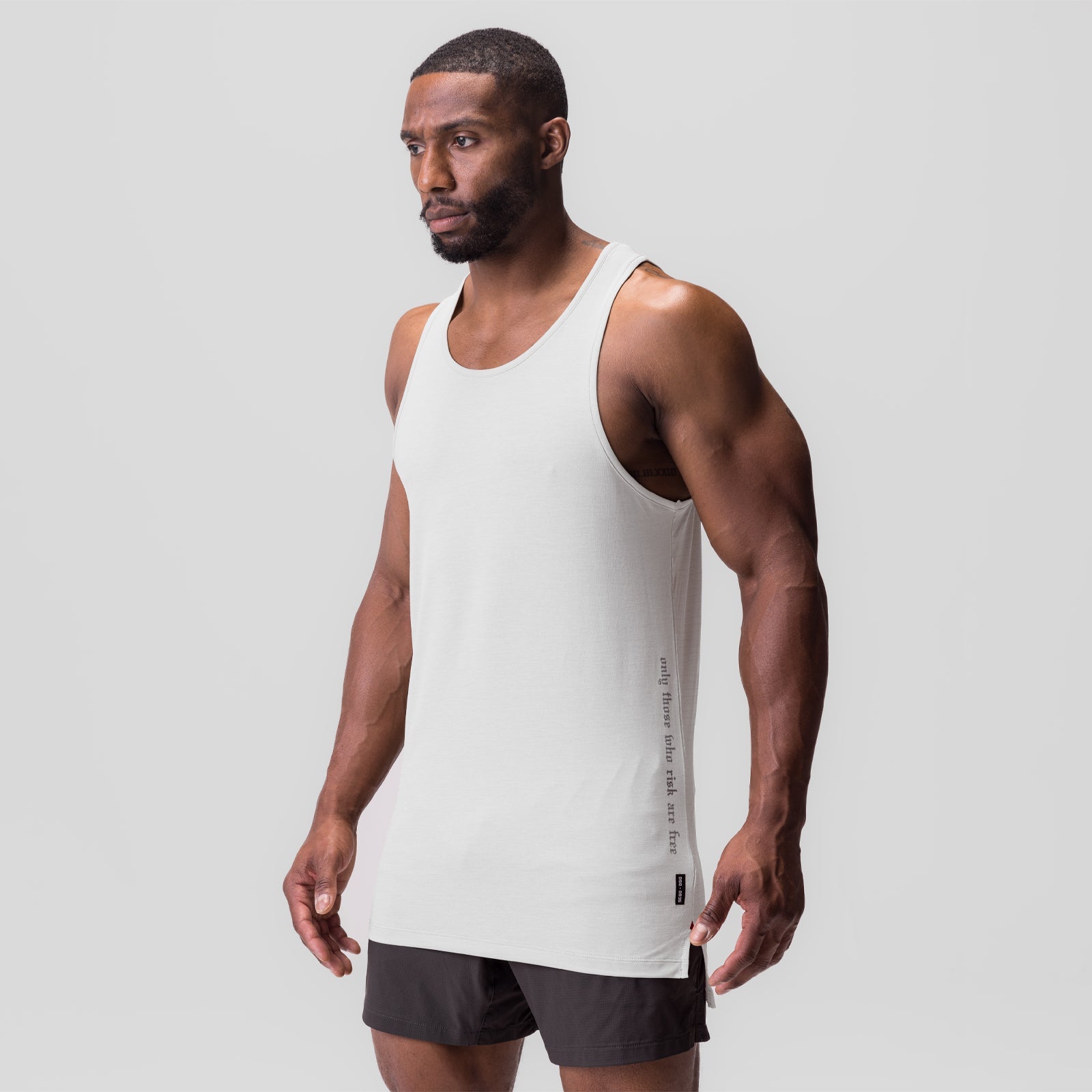 0835. 3D-Lite® 2.0 Drop Hem Tank White "OTWR" | ASRV sale