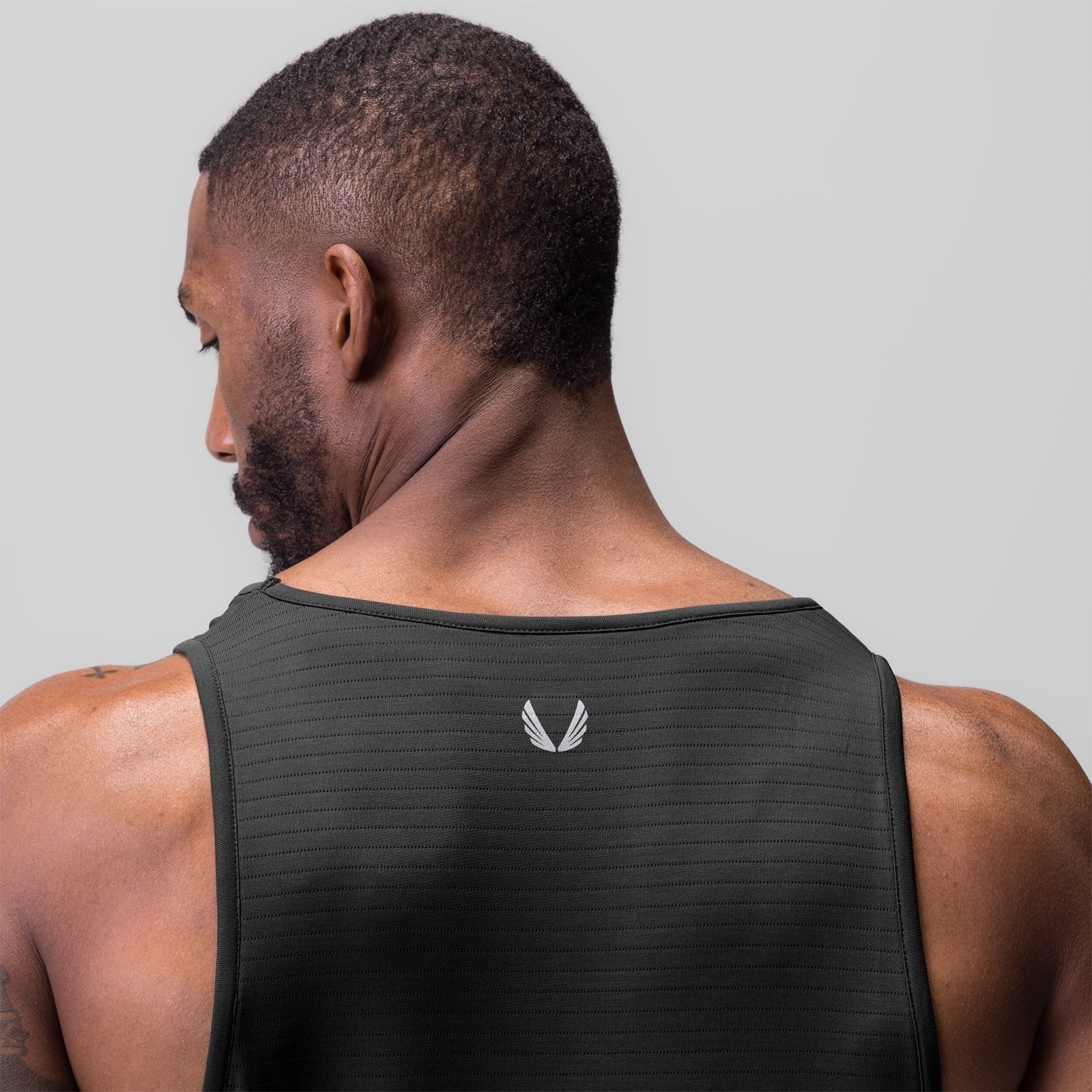 0835. 3D-Lite® 2.0 Drop Hem Tank Black "OTWR" | ASRV for sale
