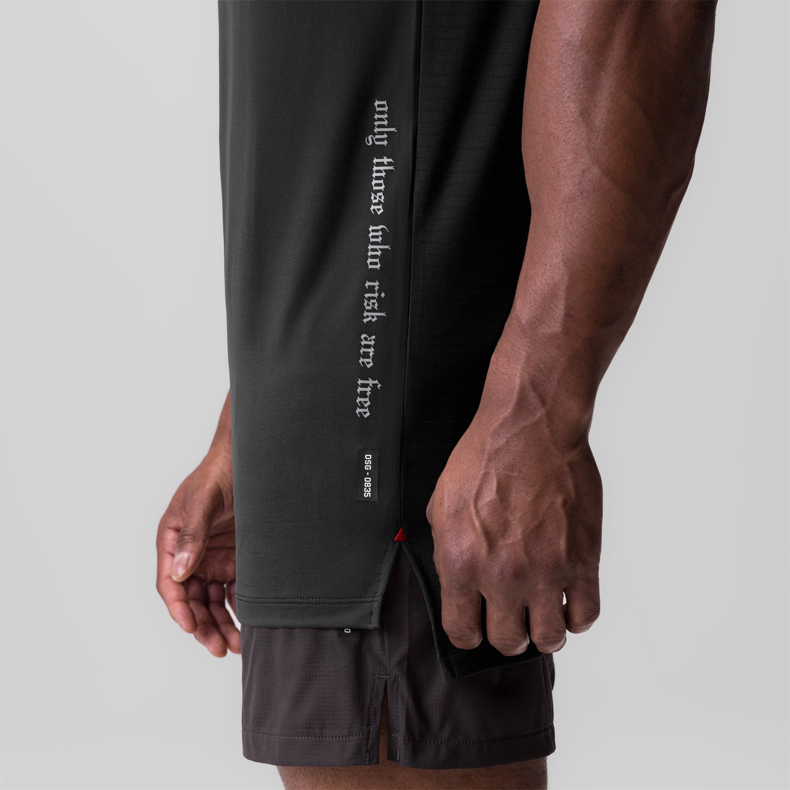 0835. 3D-Lite® 2.0 Drop Hem Tank Black "OTWR" | ASRV for sale