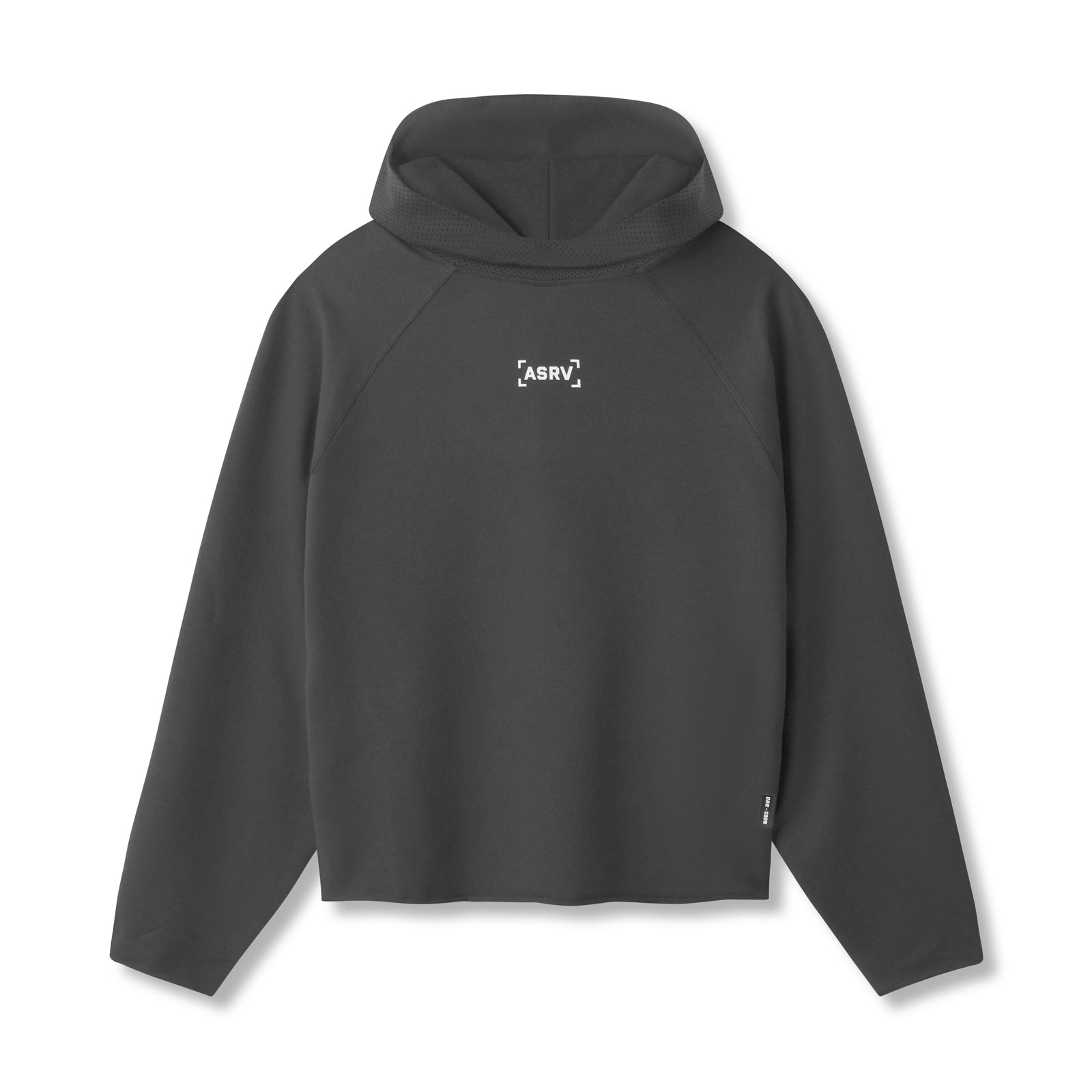 0958. Micro-Terry Raw Hem Hoodie Space Grey | ASRV Online