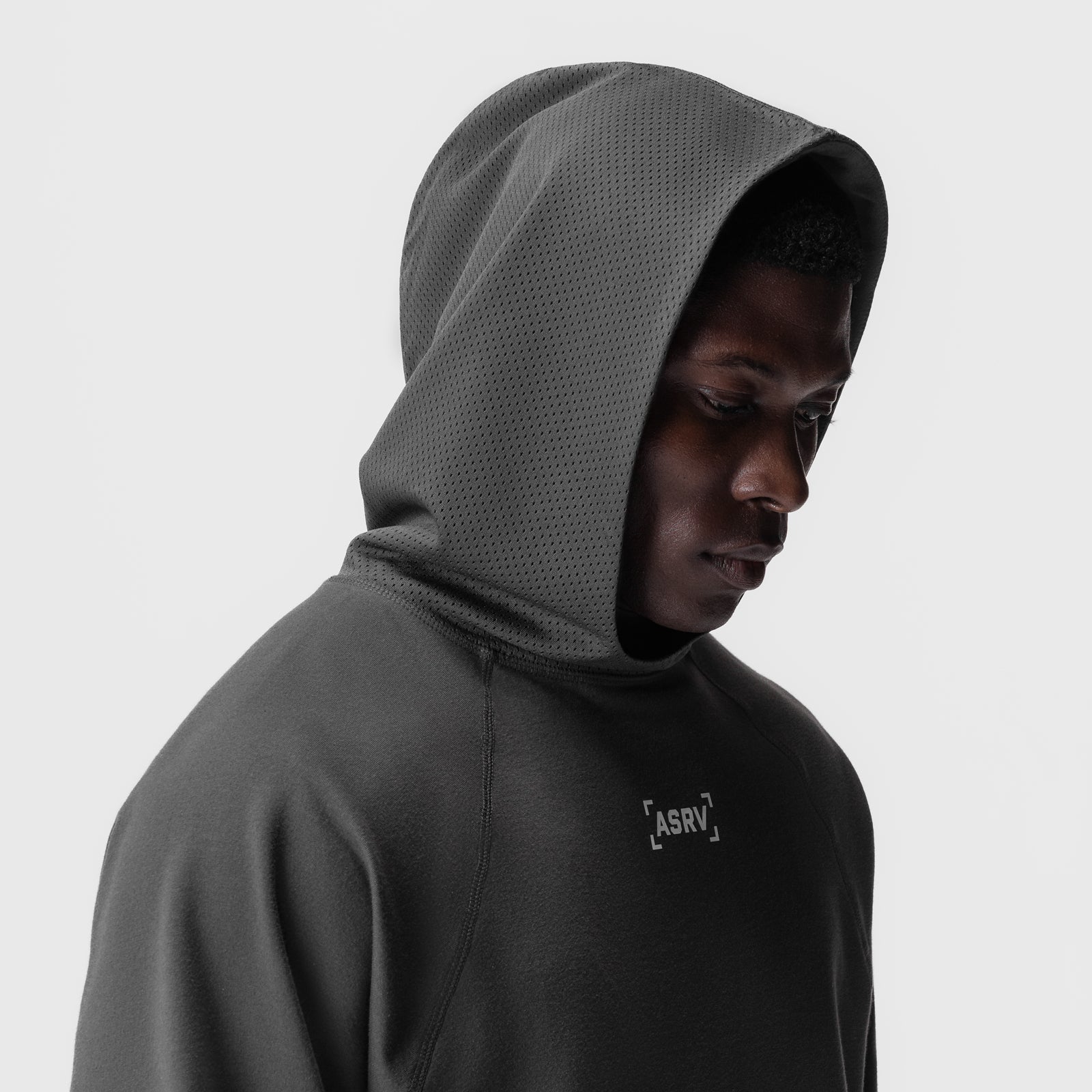 0958. Micro-Terry Raw Hem Hoodie Space Grey | ASRV Online