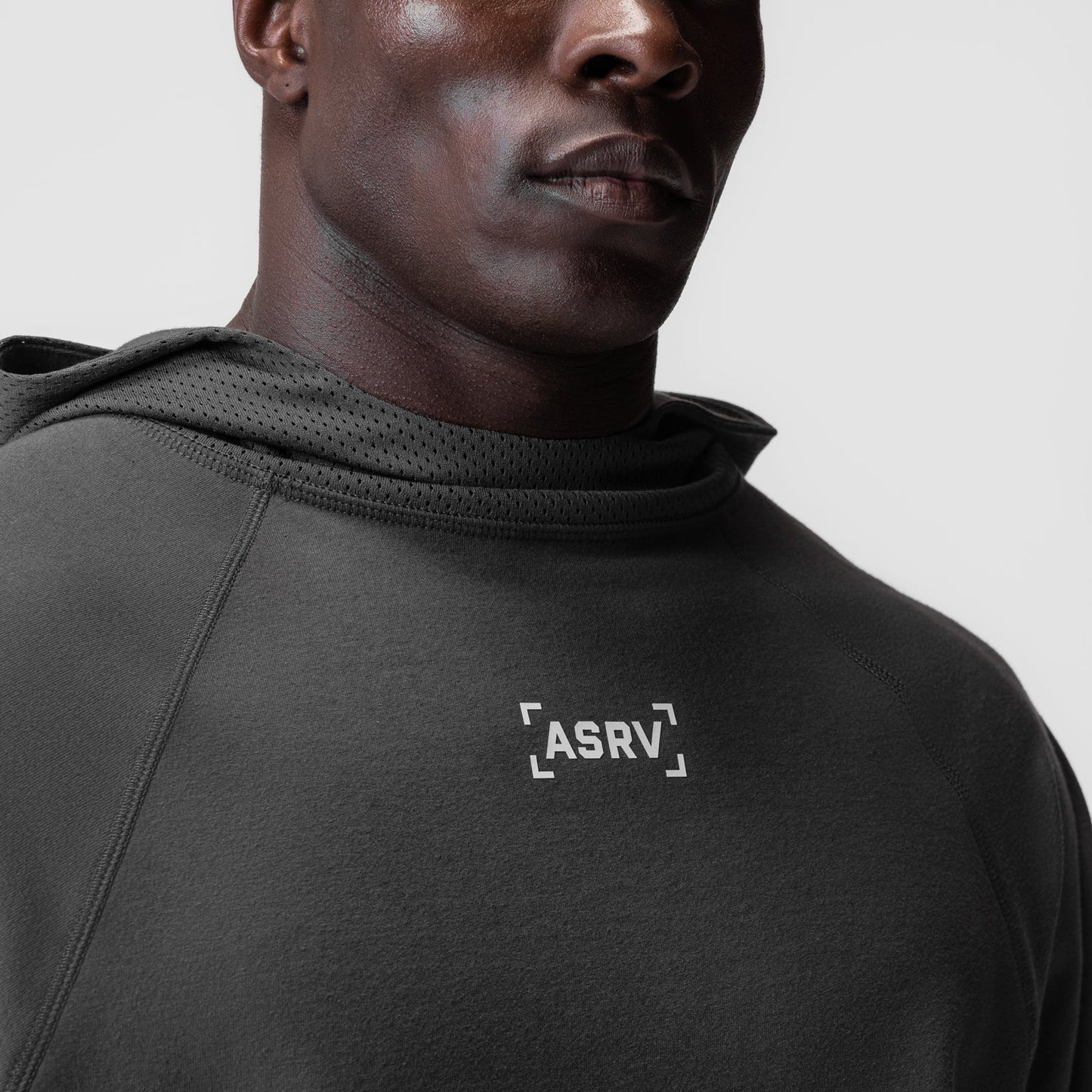 0958. Micro-Terry Raw Hem Hoodie Space Grey | ASRV Online