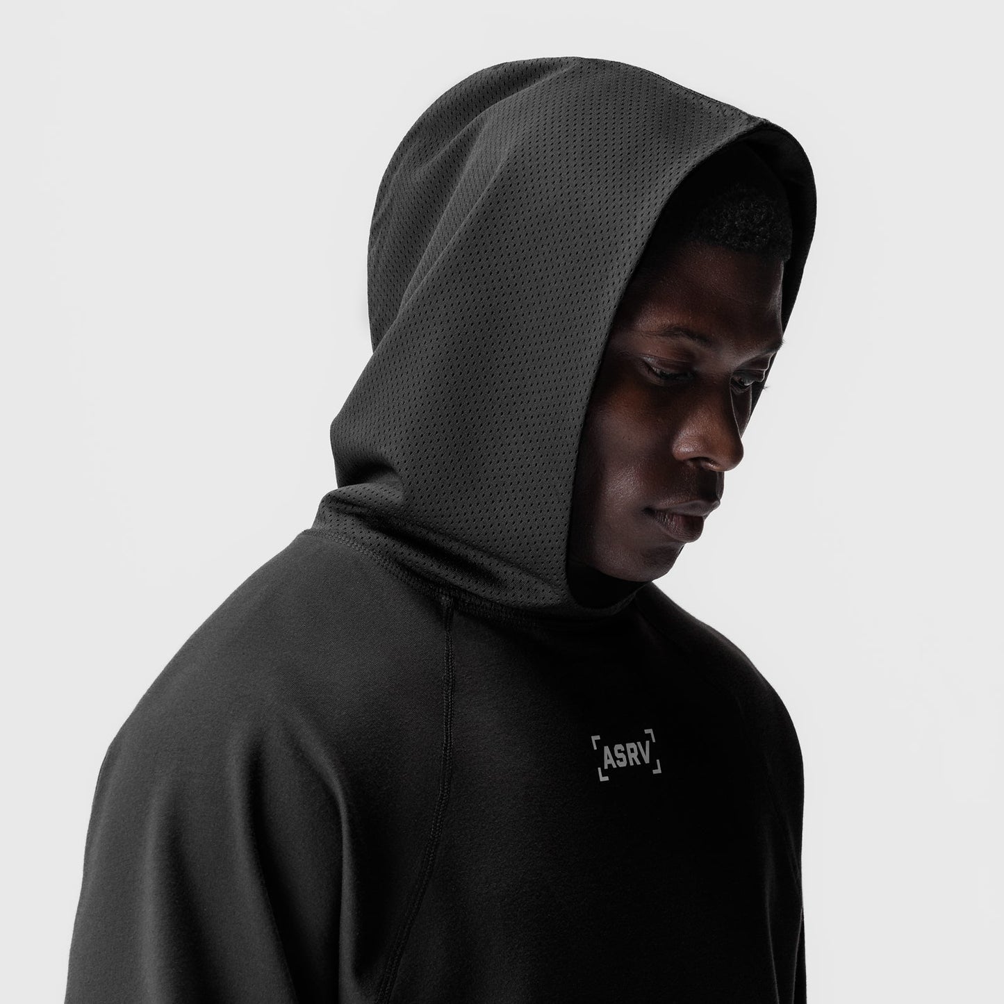 0958. Micro-Terry Raw Hem Hoodie Black | ASRV near me