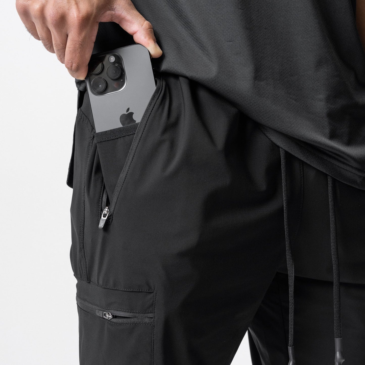 0827. Tetra-Lite® Inlay Pocket High Rib Jogger Black | ASRV for sale