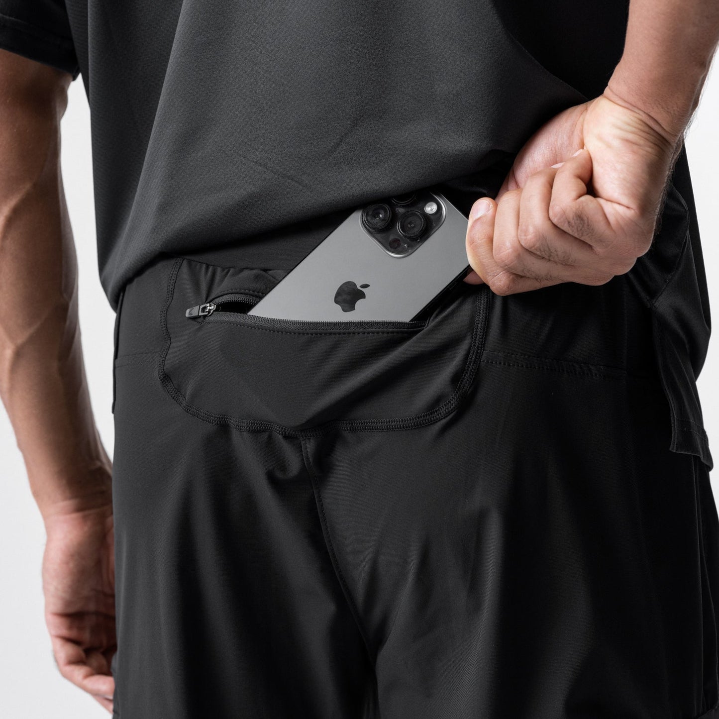 0827. Tetra-Lite® Inlay Pocket High Rib Jogger Black | ASRV for sale