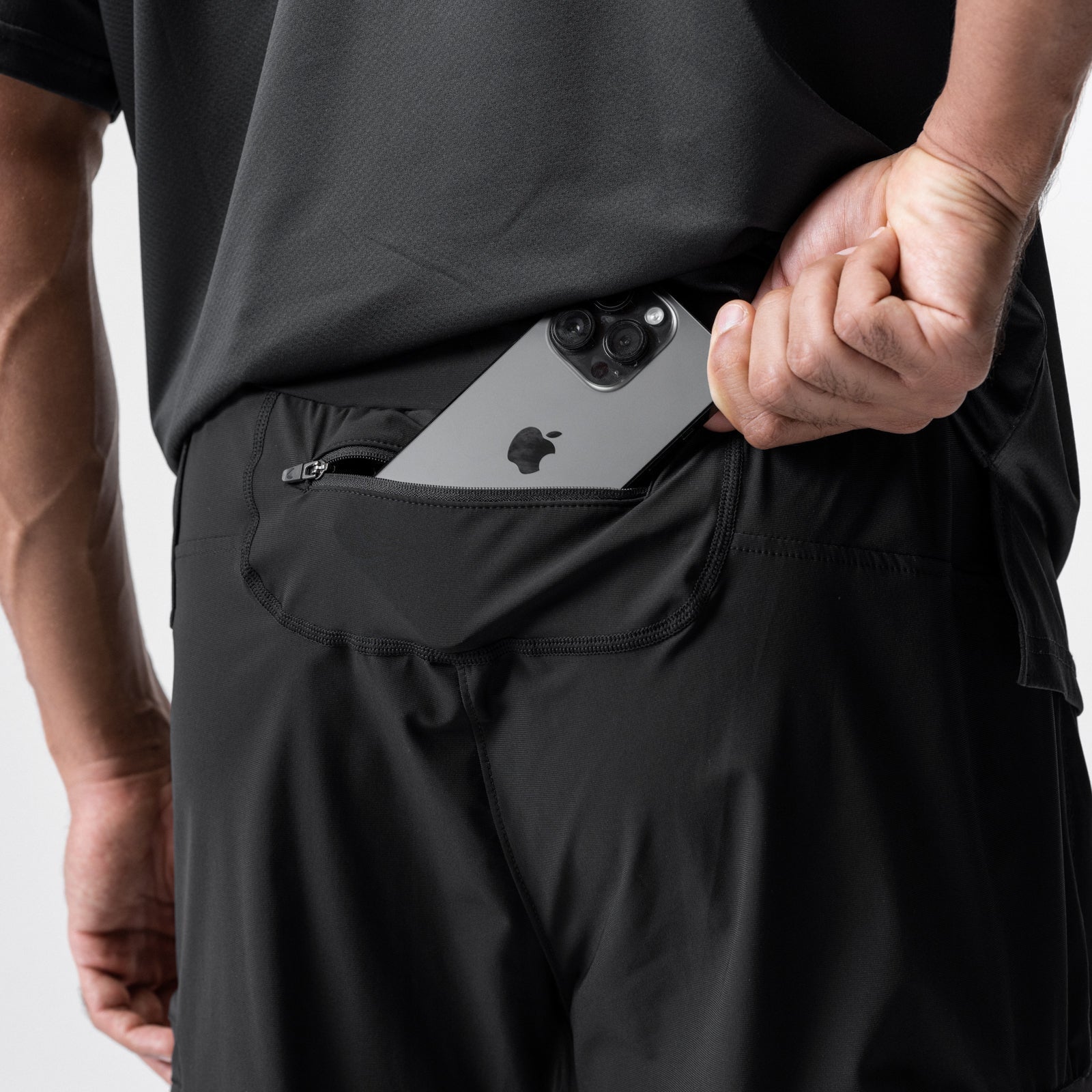 0827. Tetra-Lite® Inlay Pocket High Rib Jogger Black | ASRV for sale