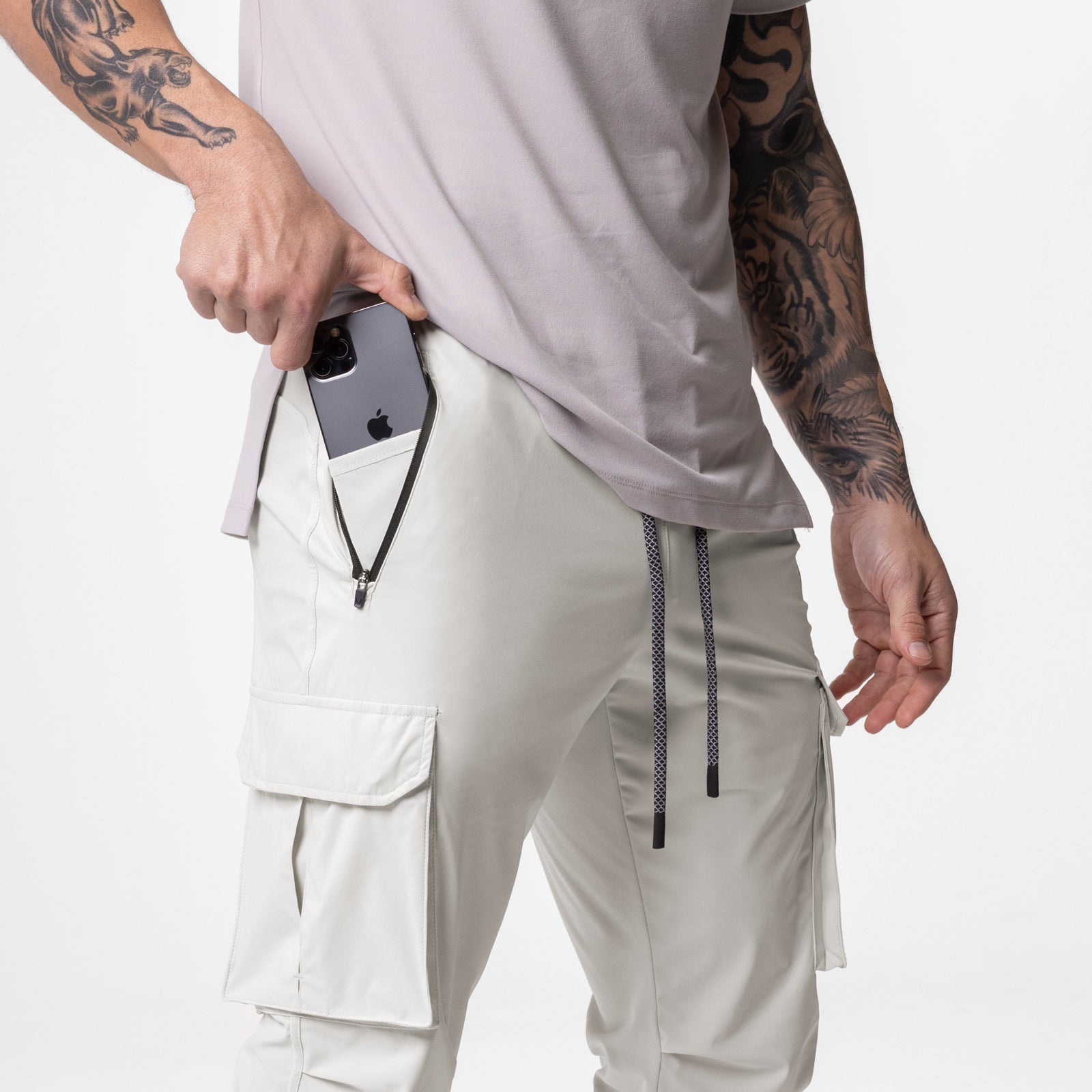 0437. Tetra-Lite® Cargo High Rib Jogger Stone Reflective | ASRV US