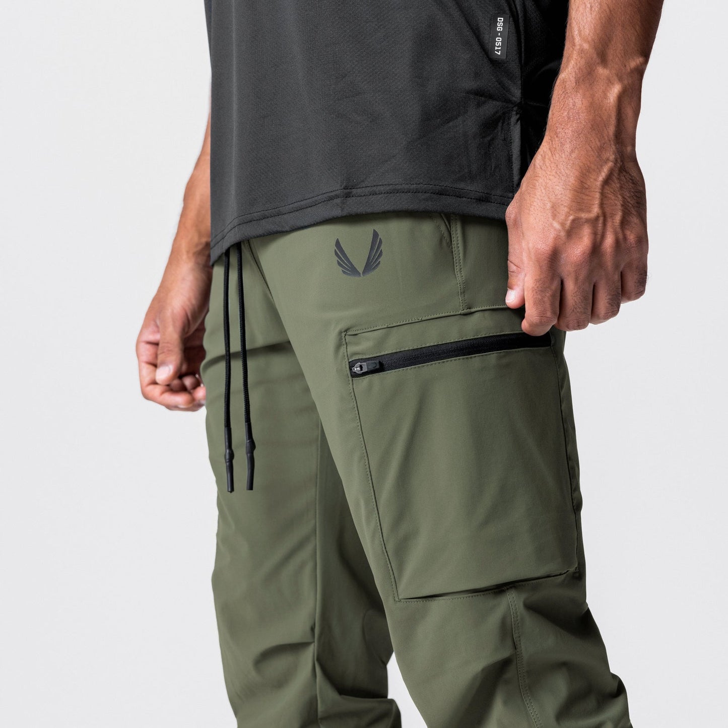0698. Tetra-Lite® Inlay Pocket High Rib Jogger Olive | ASRV discount